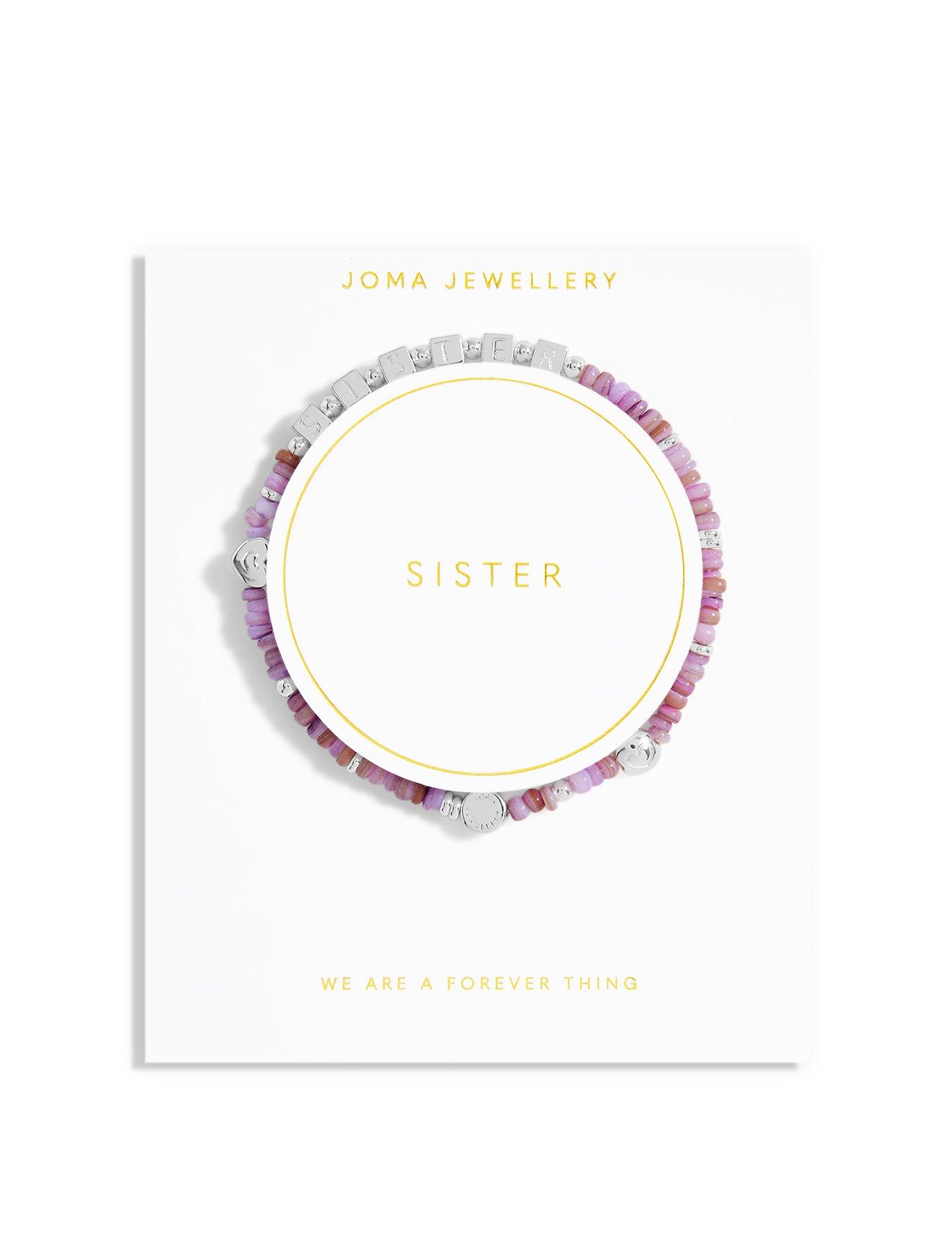 Product photograph of Joma Jewellery Happy Little Moments Sister Silver Bracelet 17 5cm Stretch from very.co.uk