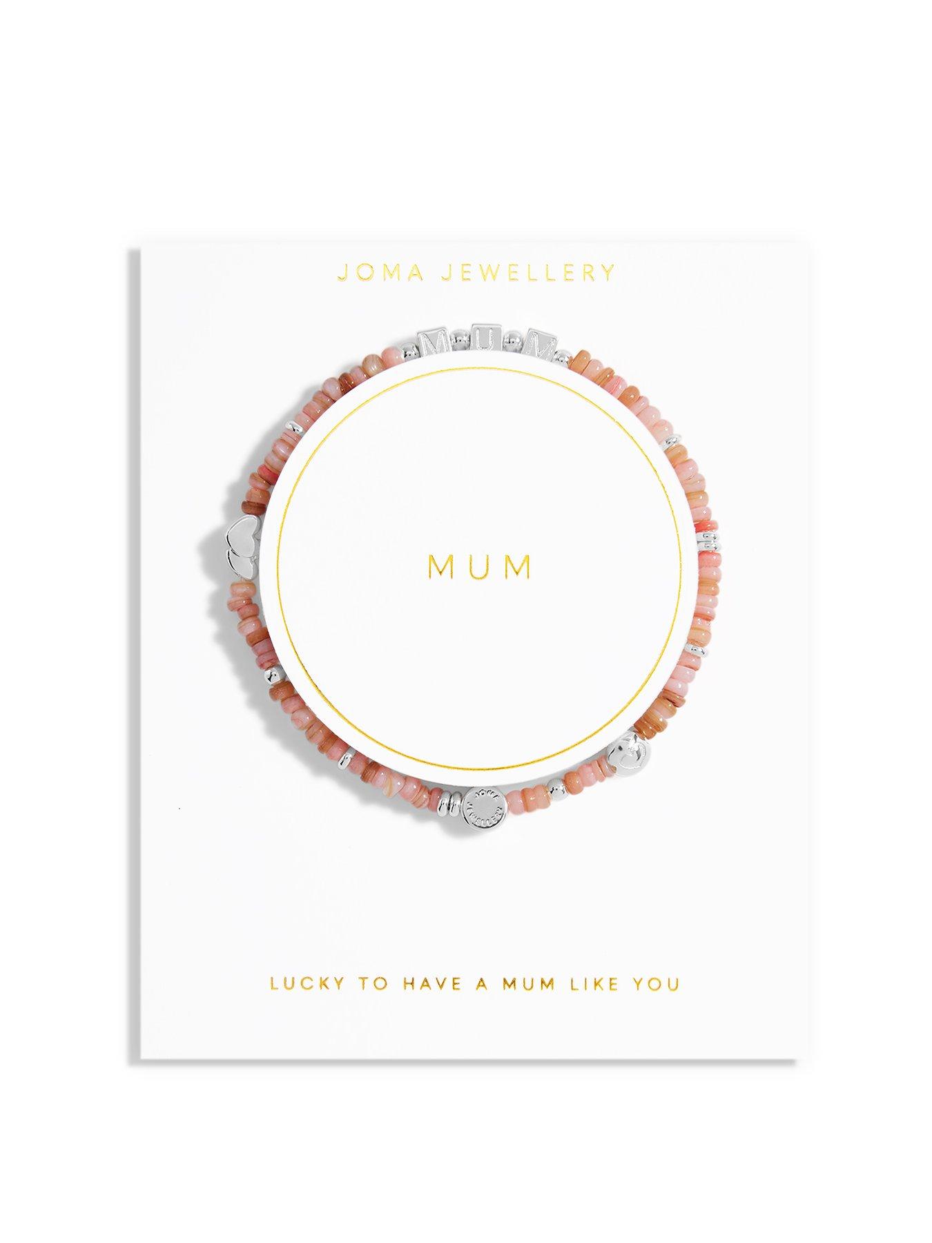 Product photograph of Joma Jewellery Happy Little Moments Mum Silver Bracelet 17 5cm Stretch from very.co.uk