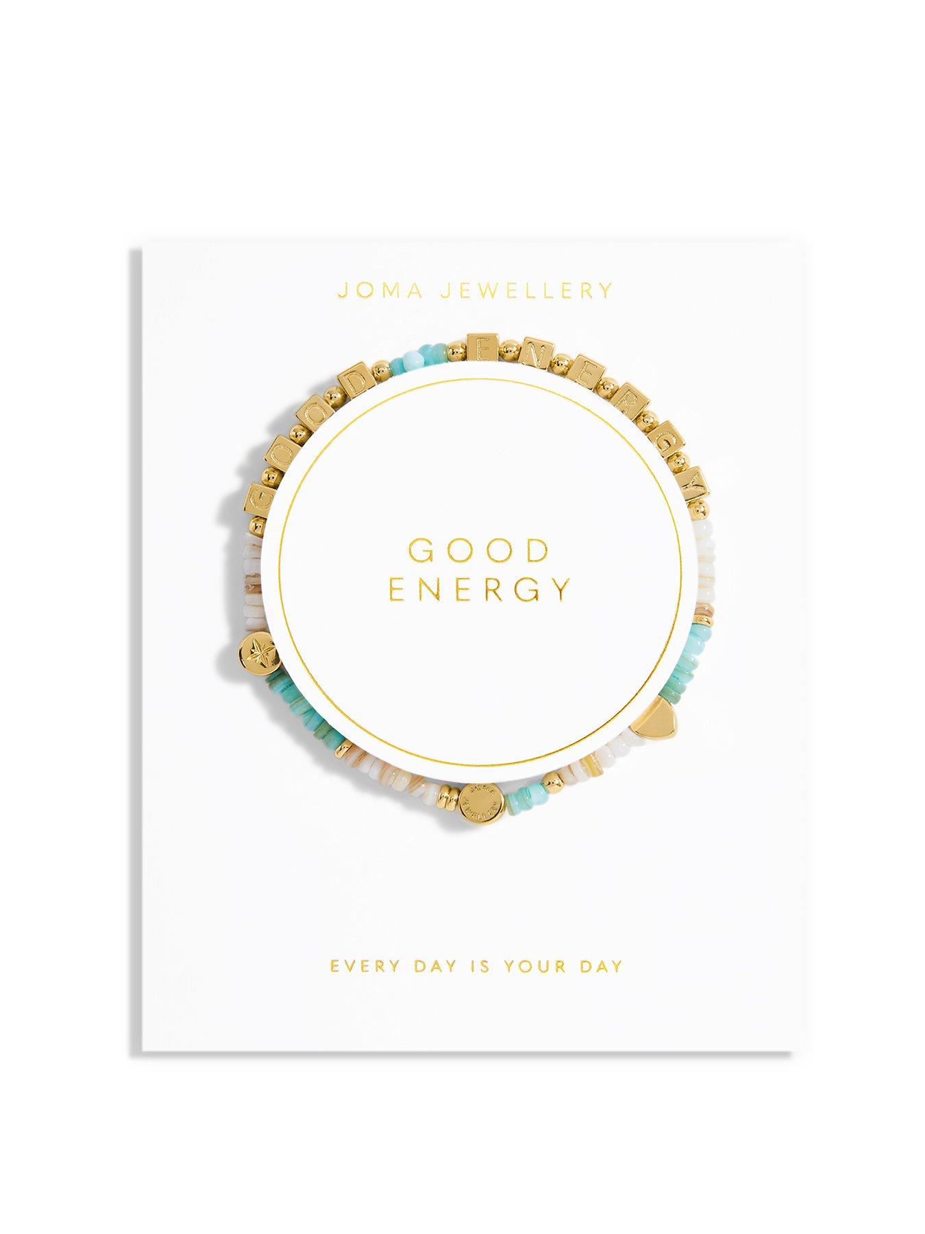 Product photograph of Joma Jewellery Happy Little Moments Good Energy Gold Bracelet 17 5cm Stretch from very.co.uk