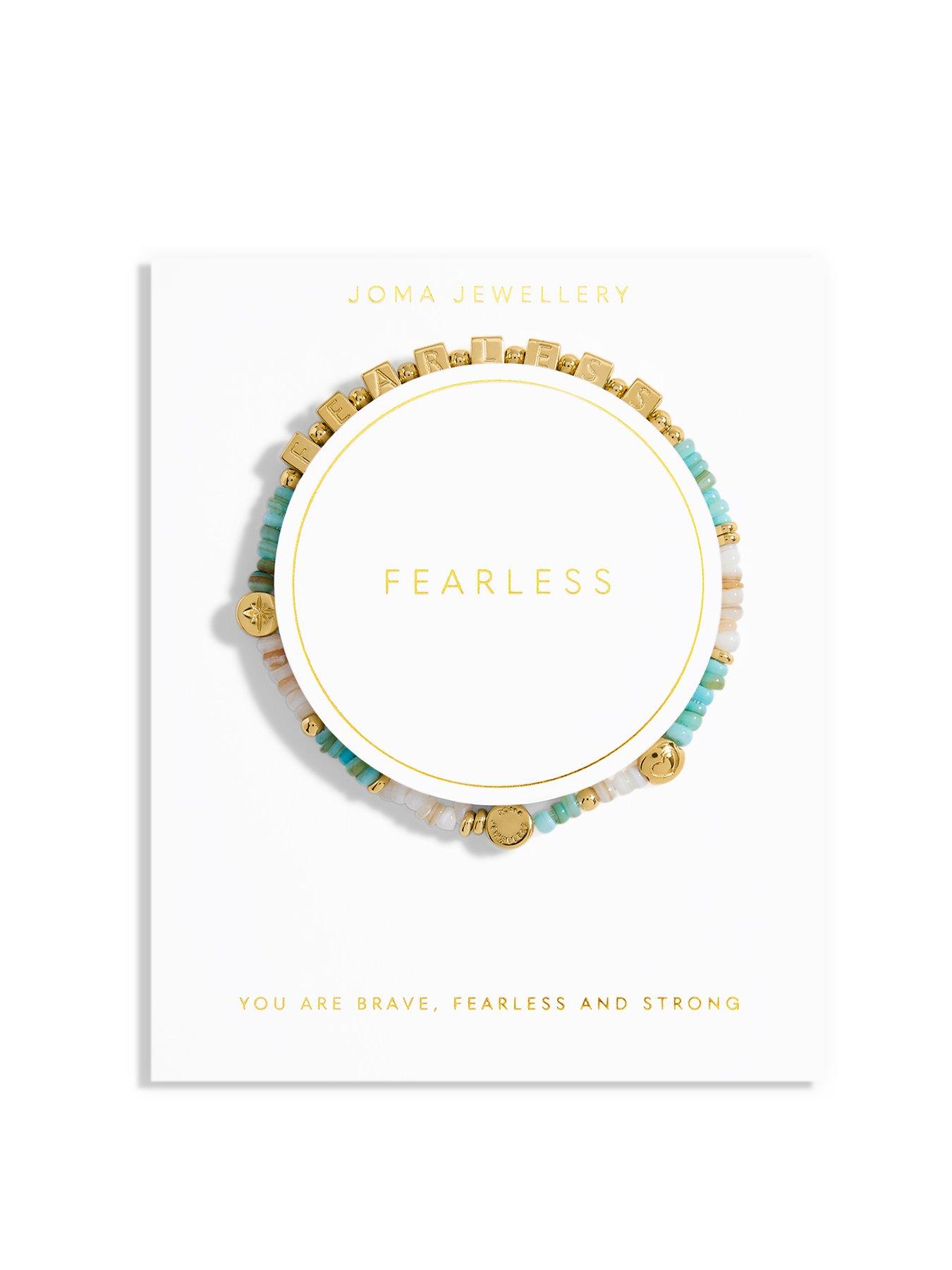Product photograph of Joma Jewellery Happy Little Moments Fearless Gold Bracelet 17 5cm Stretch from very.co.uk