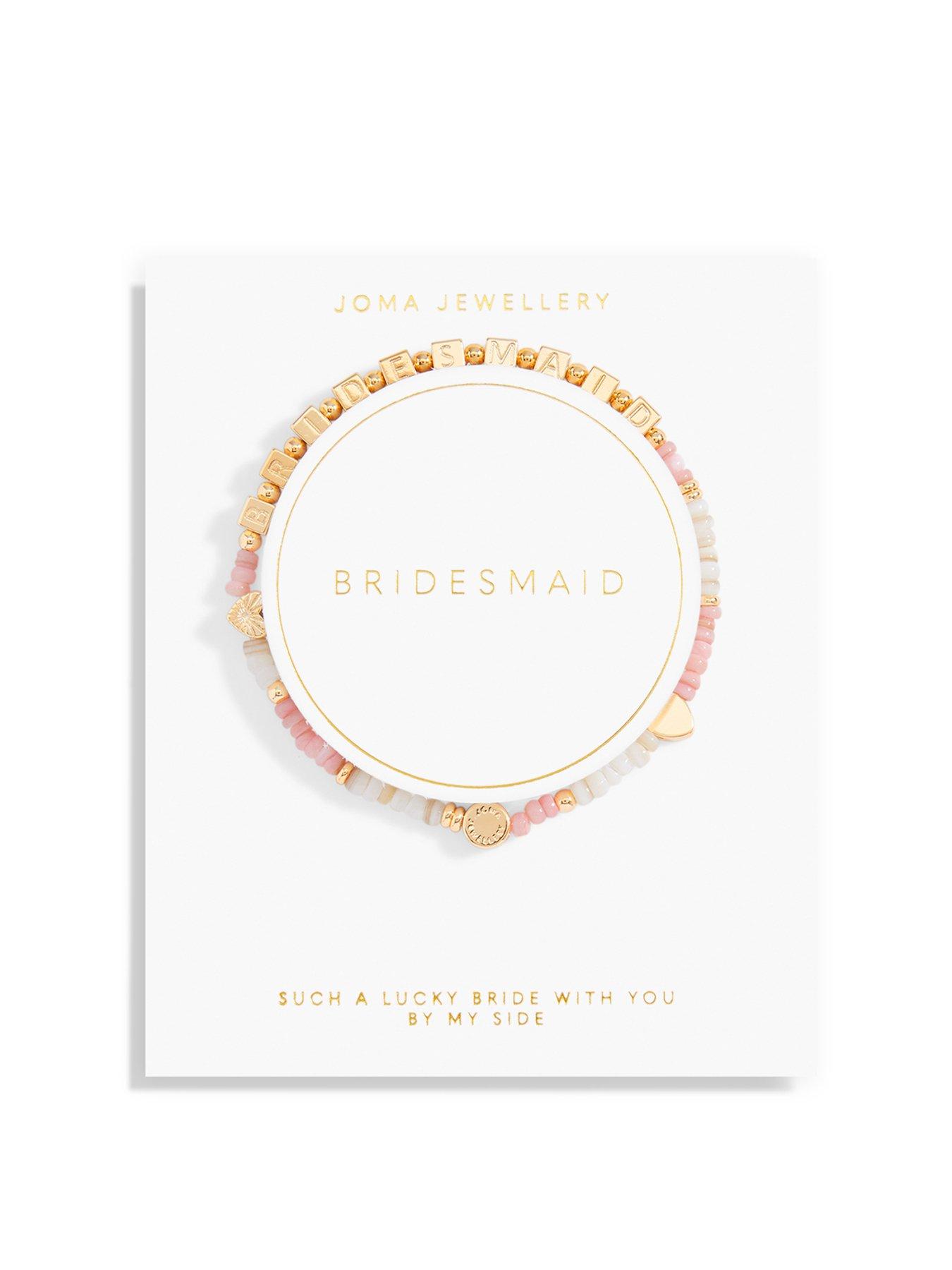 Product photograph of Joma Jewellery Happy Little Moments Bridesmaid Gold Bracelet 17 5cm Stretch from very.co.uk