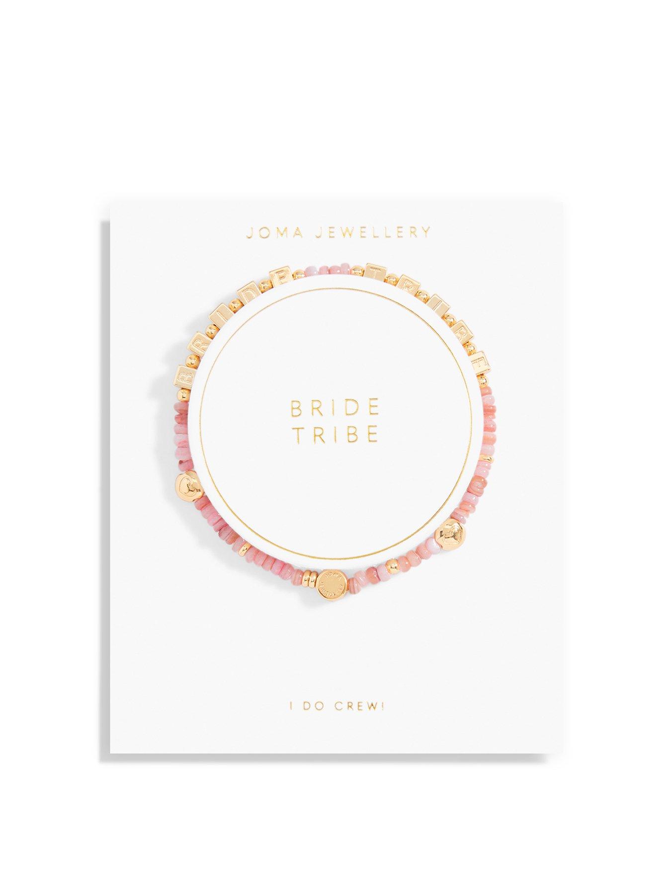 Product photograph of Joma Jewellery Happy Little Moments Bride Tribe Gold Bracelet 17 5cm Stretch from very.co.uk