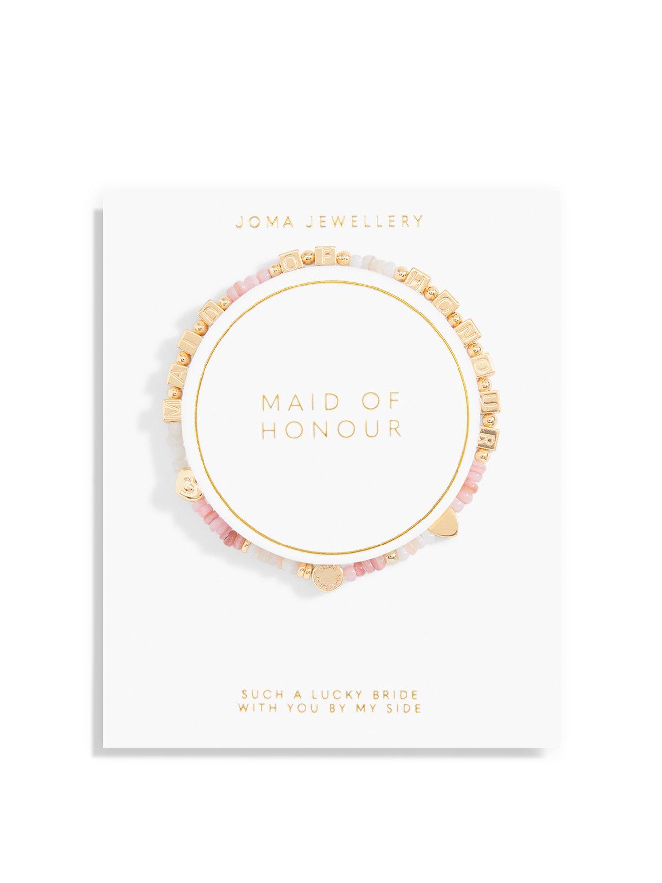 Product photograph of Joma Jewellery Happy Little Moments Maid Of Honour Gold Bracelet 17 5cm Stretch from very.co.uk