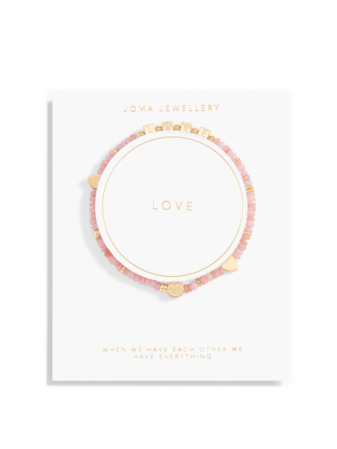 Product photograph of Joma Jewellery Bridal Happy Little Moments Love Bracelet In Gold Plating from very.co.uk