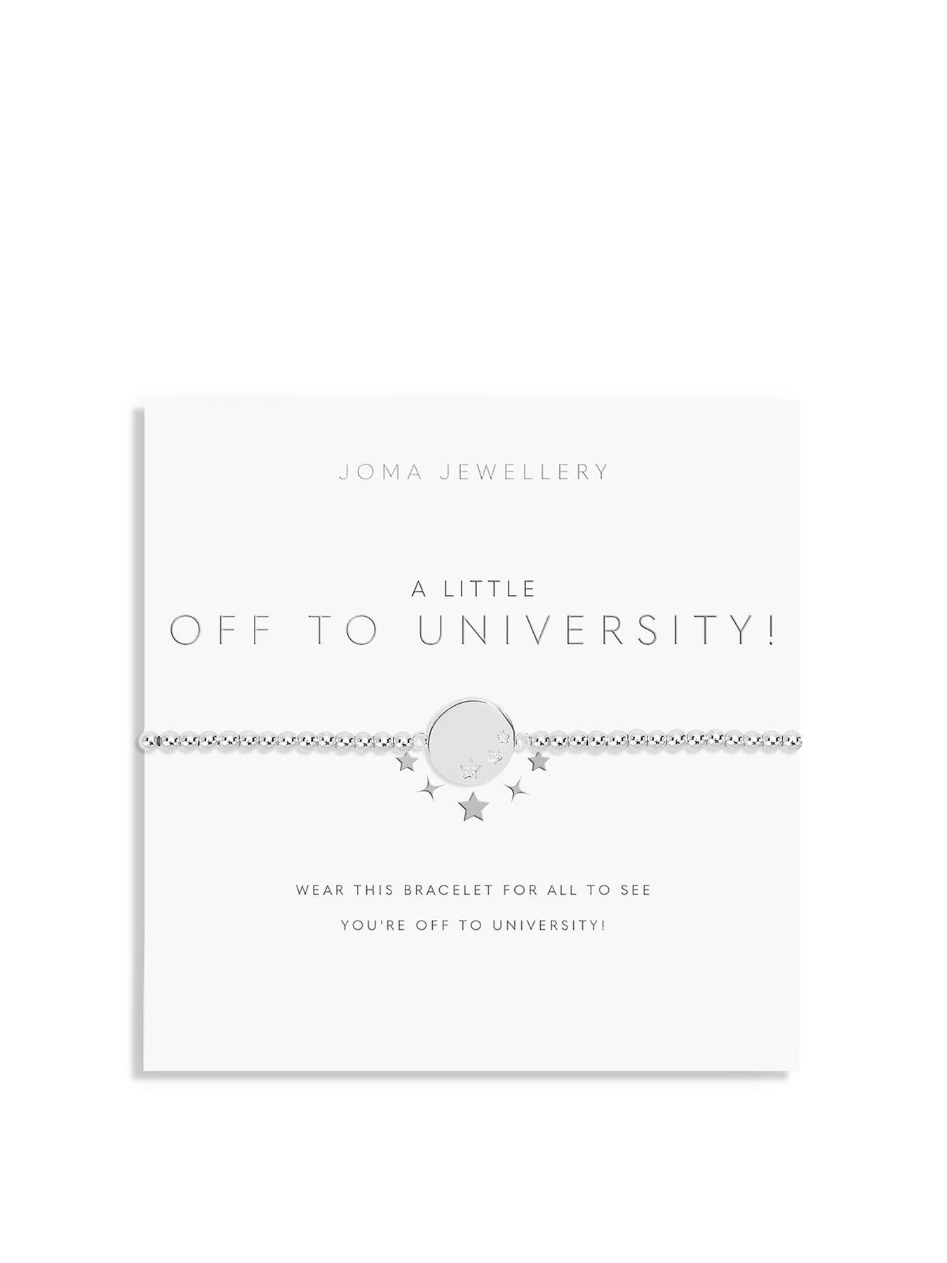 Product photograph of Joma Jewellery A Little Off To University Silver Bracelet 17 5cm Stretch from very.co.uk