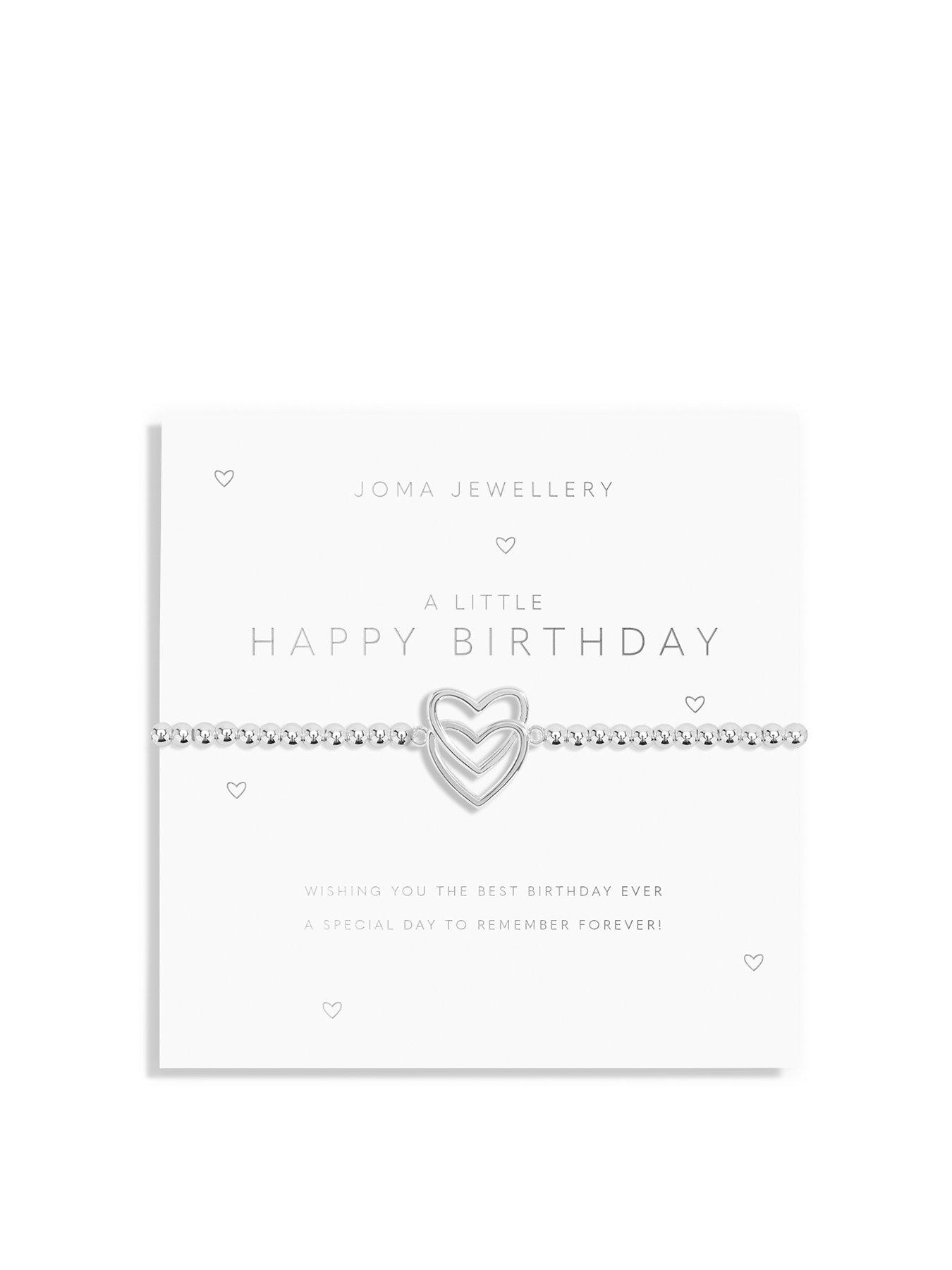 Product photograph of Joma Jewellery A Little Happy Birthday Bracelet In Silver And Gold Plating from very.co.uk