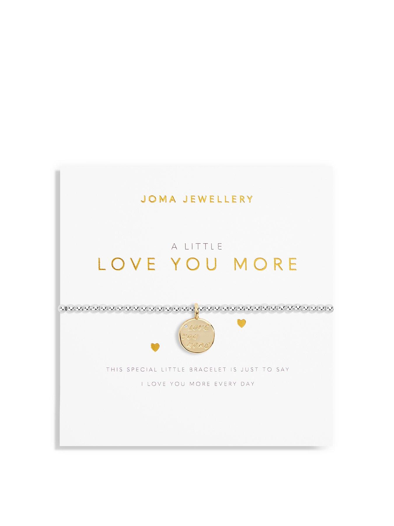 Product photograph of Joma Jewellery A Little Love You More Silver And Gold Bracelet 17 5cm Stretch from very.co.uk