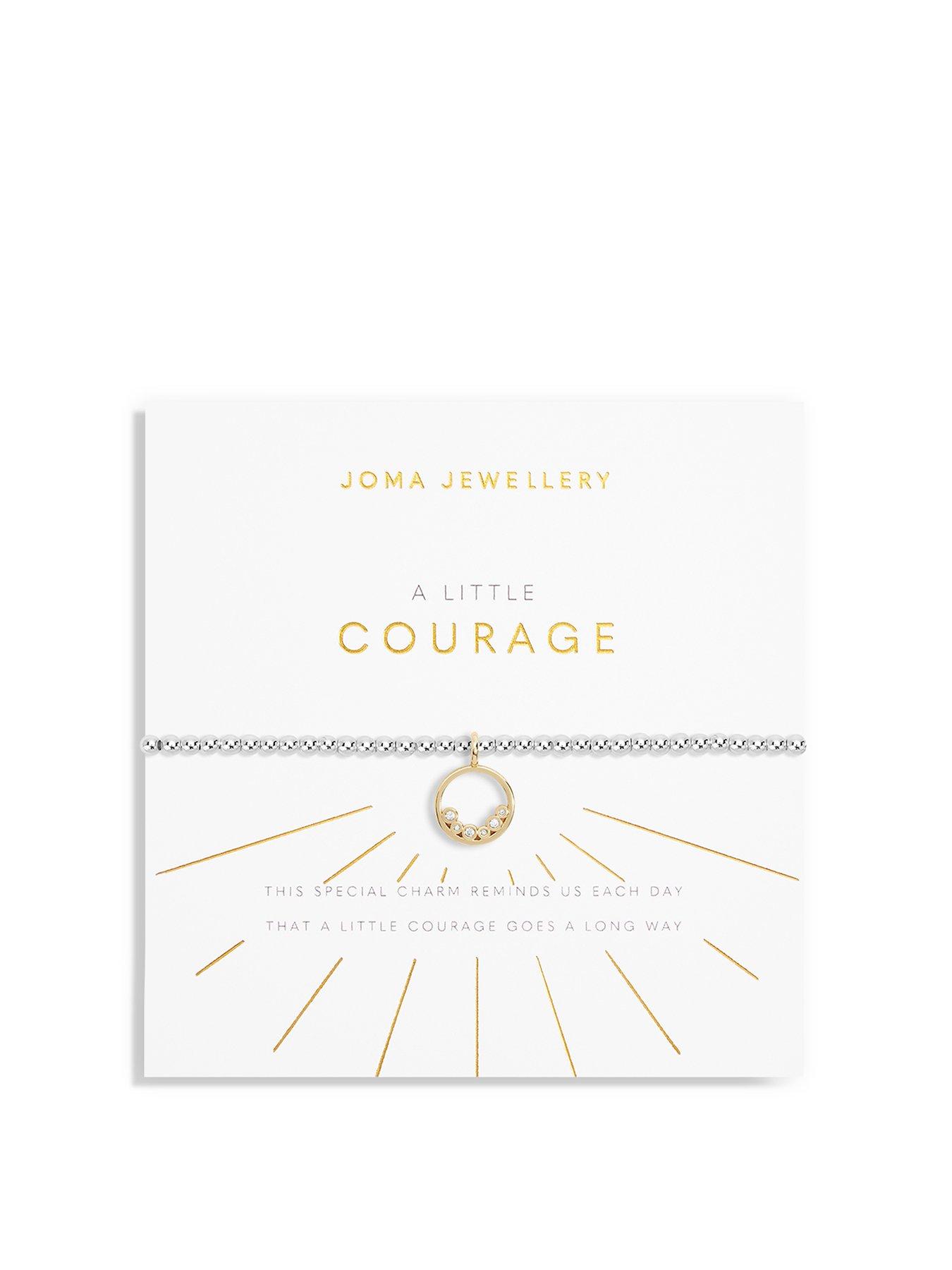 Product photograph of Joma Jewellery A Little Courage Silver And Gold Bracelet 17 5cm Stretch from very.co.uk