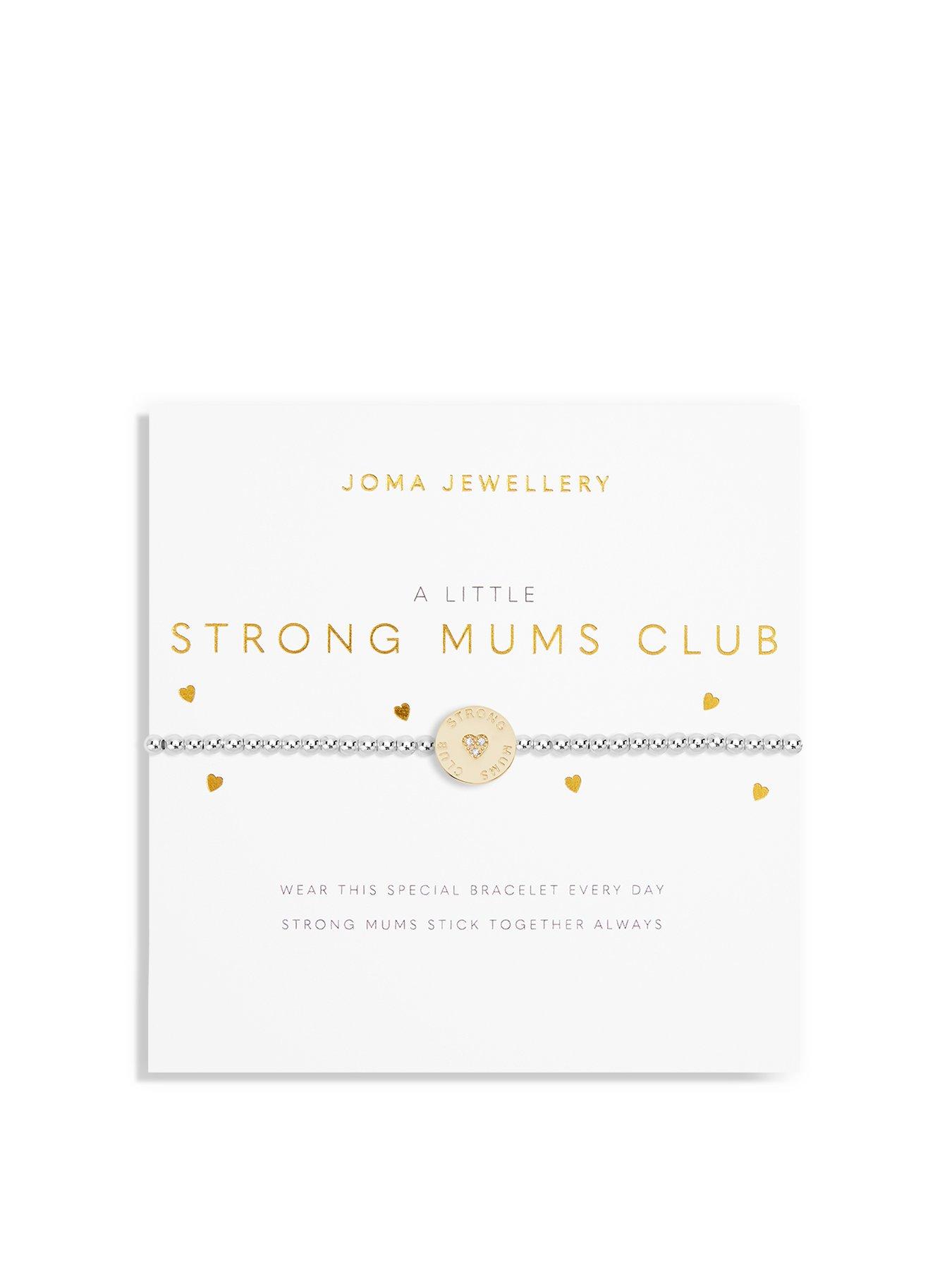 Product photograph of Joma Jewellery A Little Strong Mums Club Bracelet In Silver And Gold Plating from very.co.uk