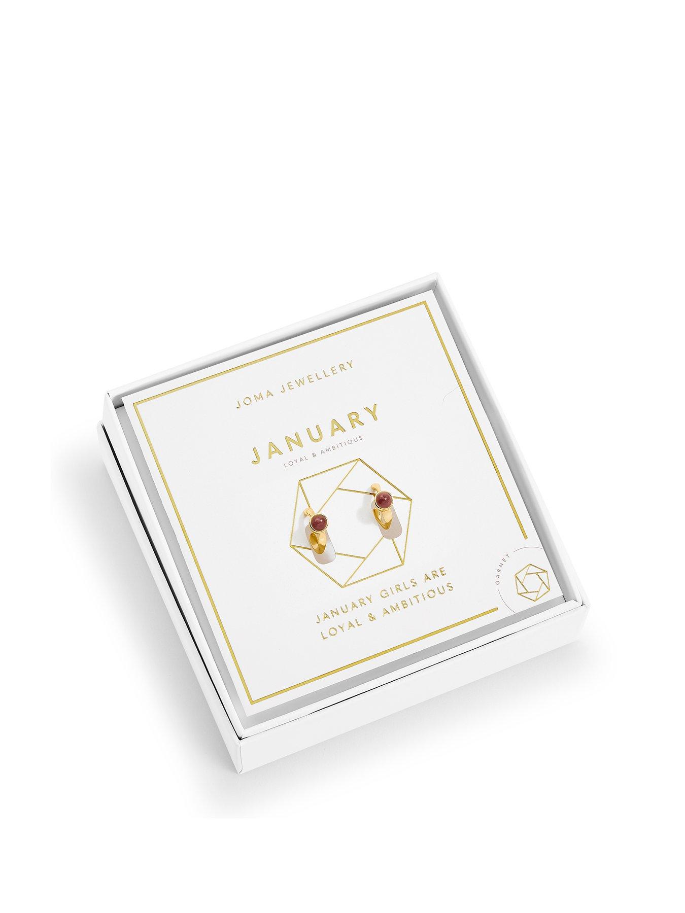 undefined Birthstone Hoop Earrings In Gold Plating