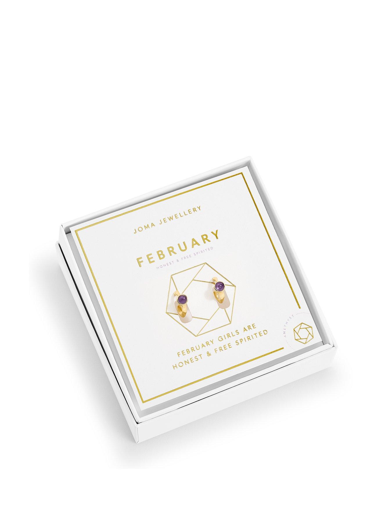 Joma Jewellery Birthstone Hoop Earrings In Gold Plating