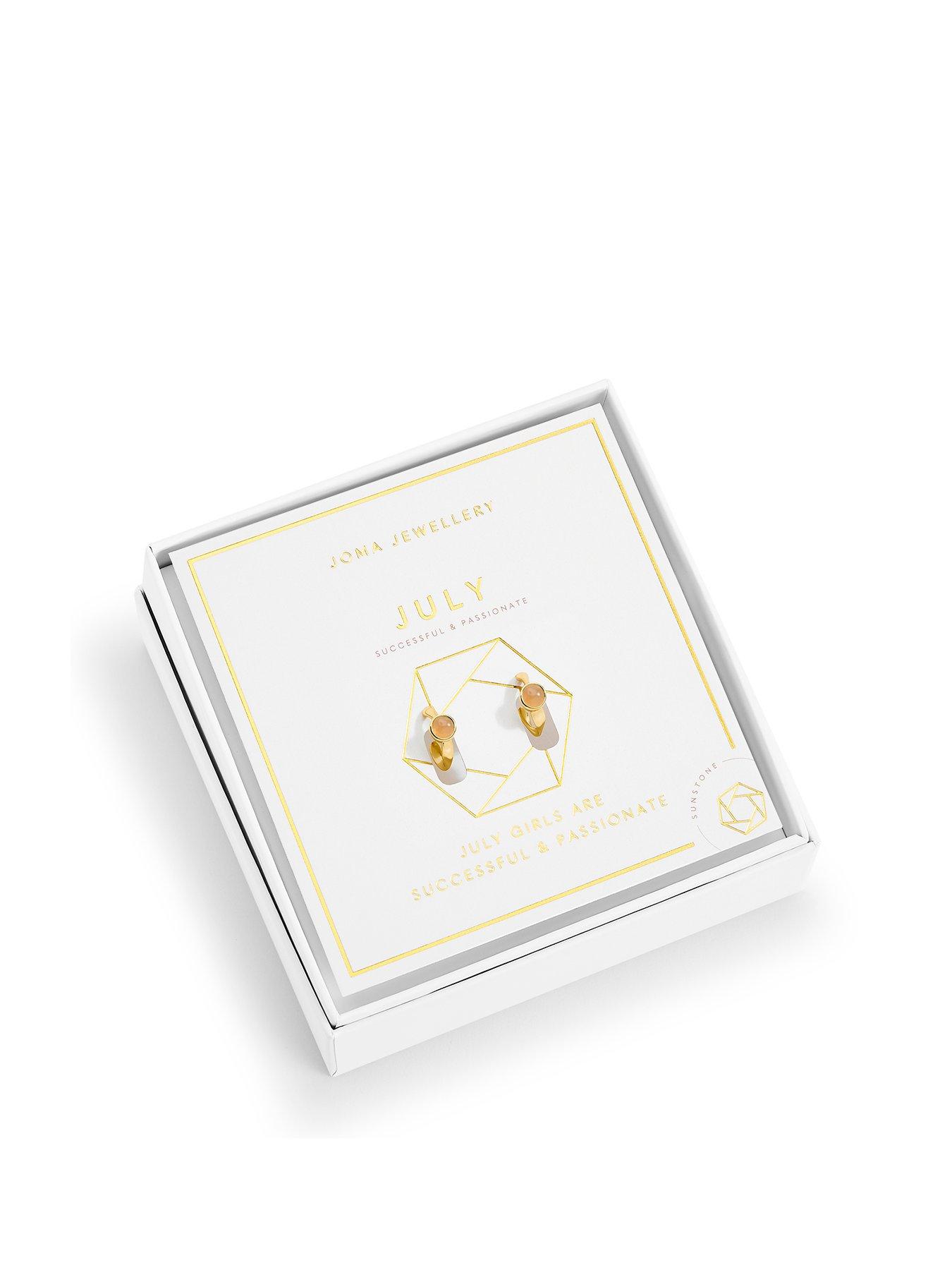 undefined Birthstone Hoop Earrings In Gold Plating