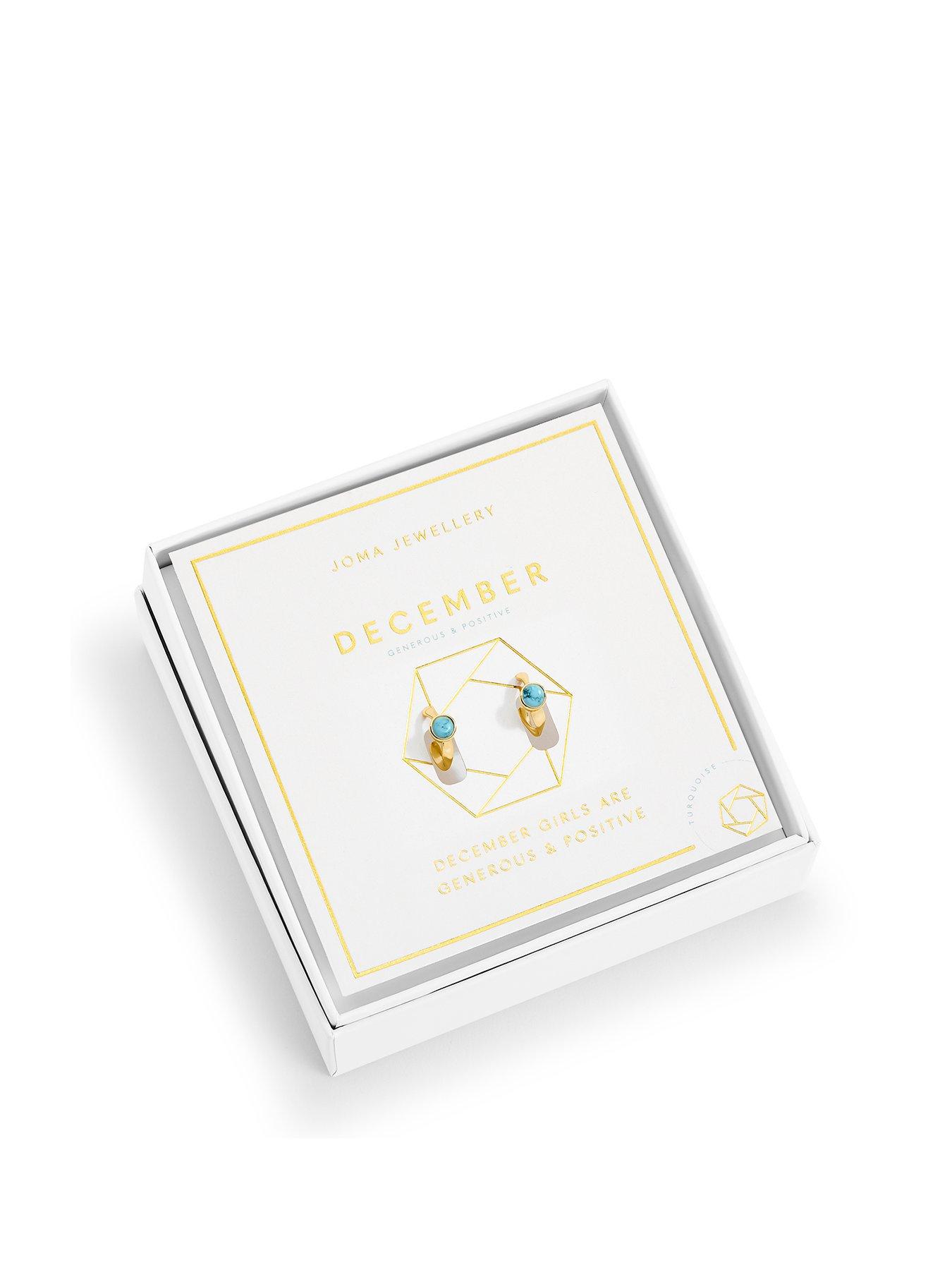 undefined Birthstone Hoop Earrings In Gold Plating