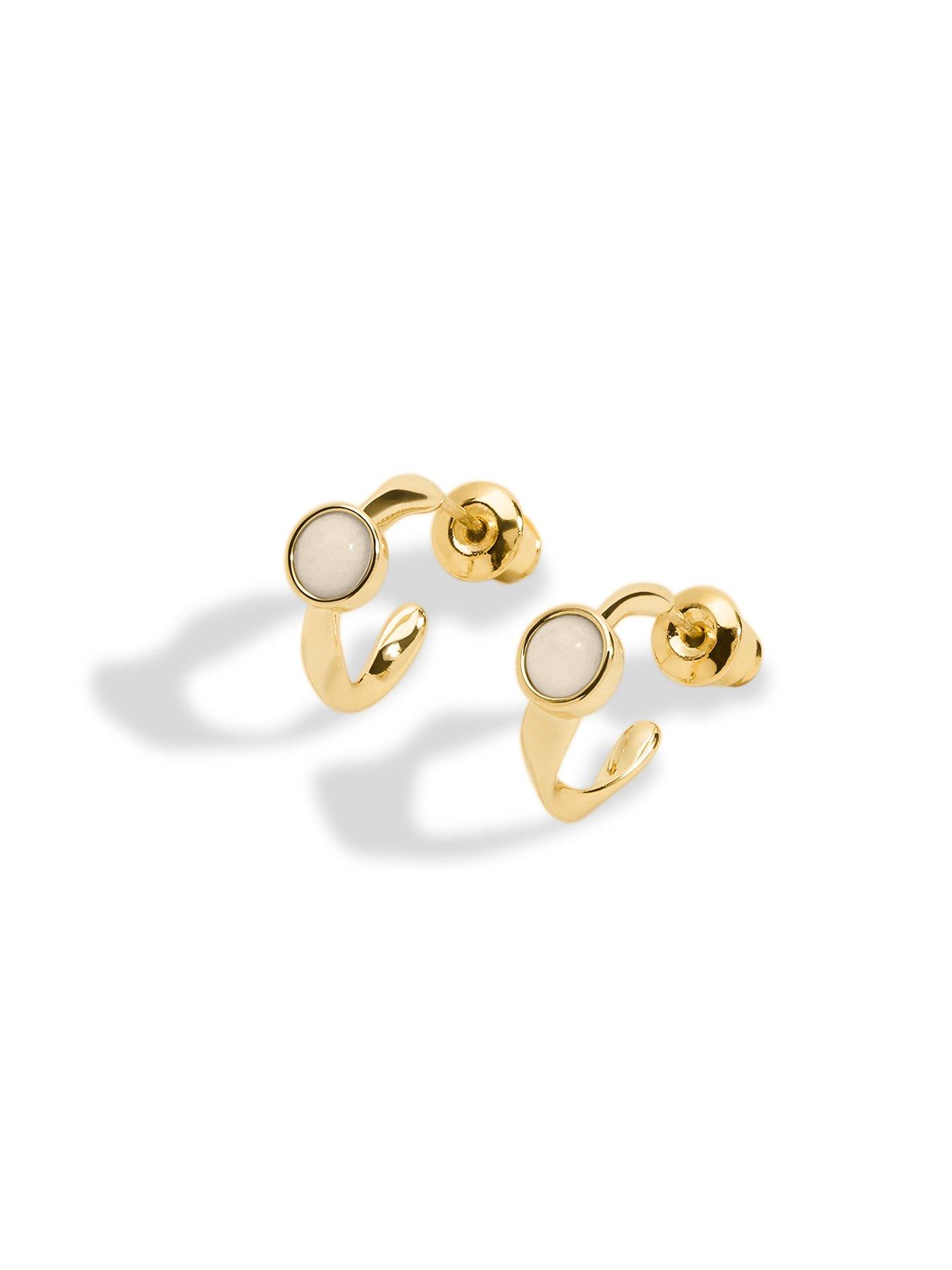 Image 3 of 5 of Joma Jewellery Birthstone Hoop Earrings In Gold Plating