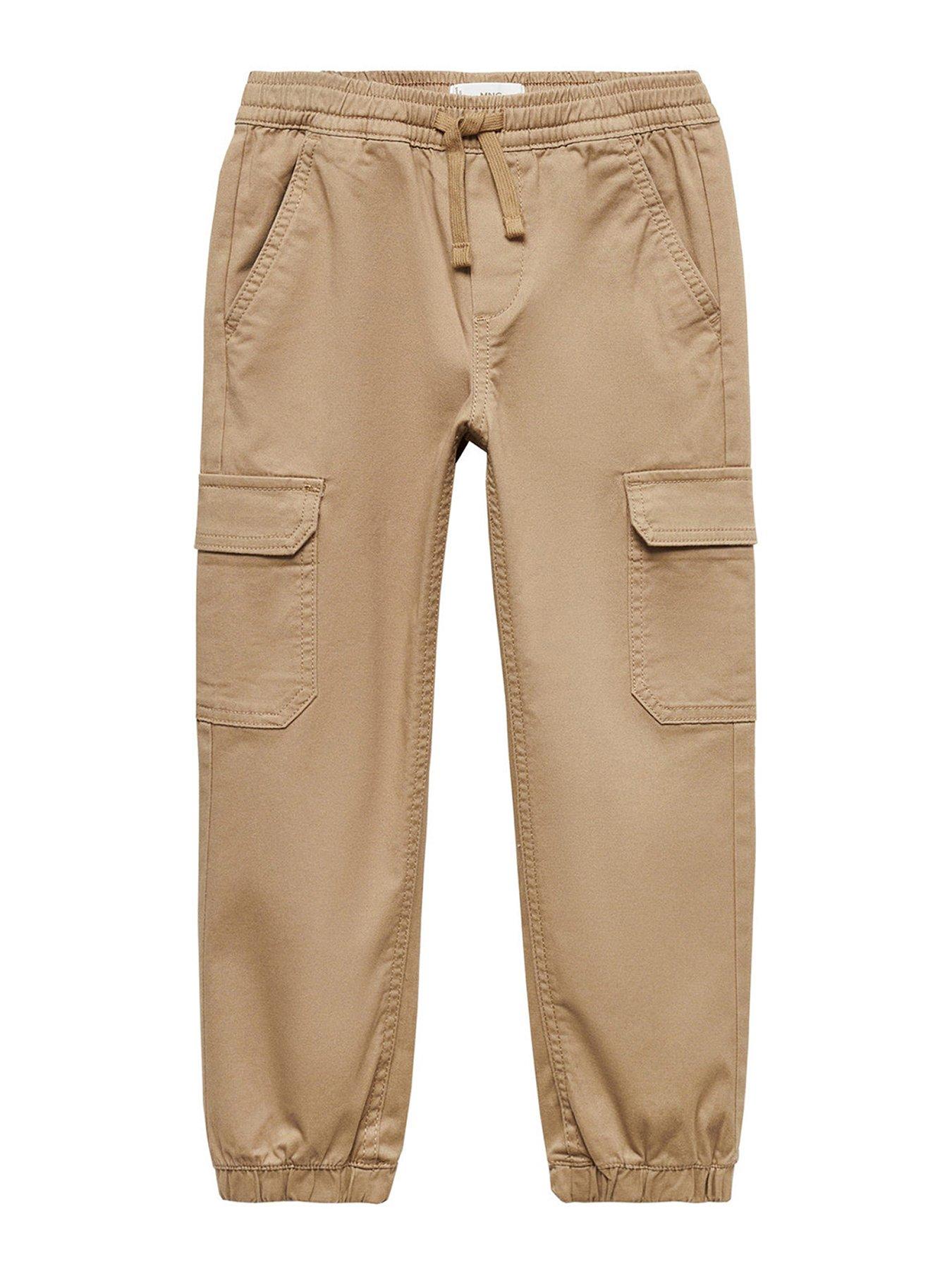 Mango Boys Cargo Trousers - Brown | Very.co.uk