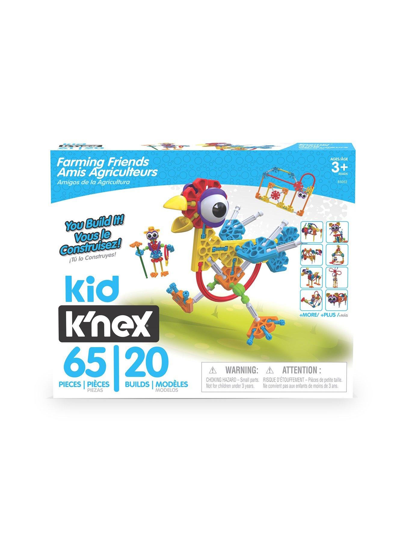 K'NEX Basic Fun 85052 Kid Farmin' Friends 20 Model Building Set 61 pezzi