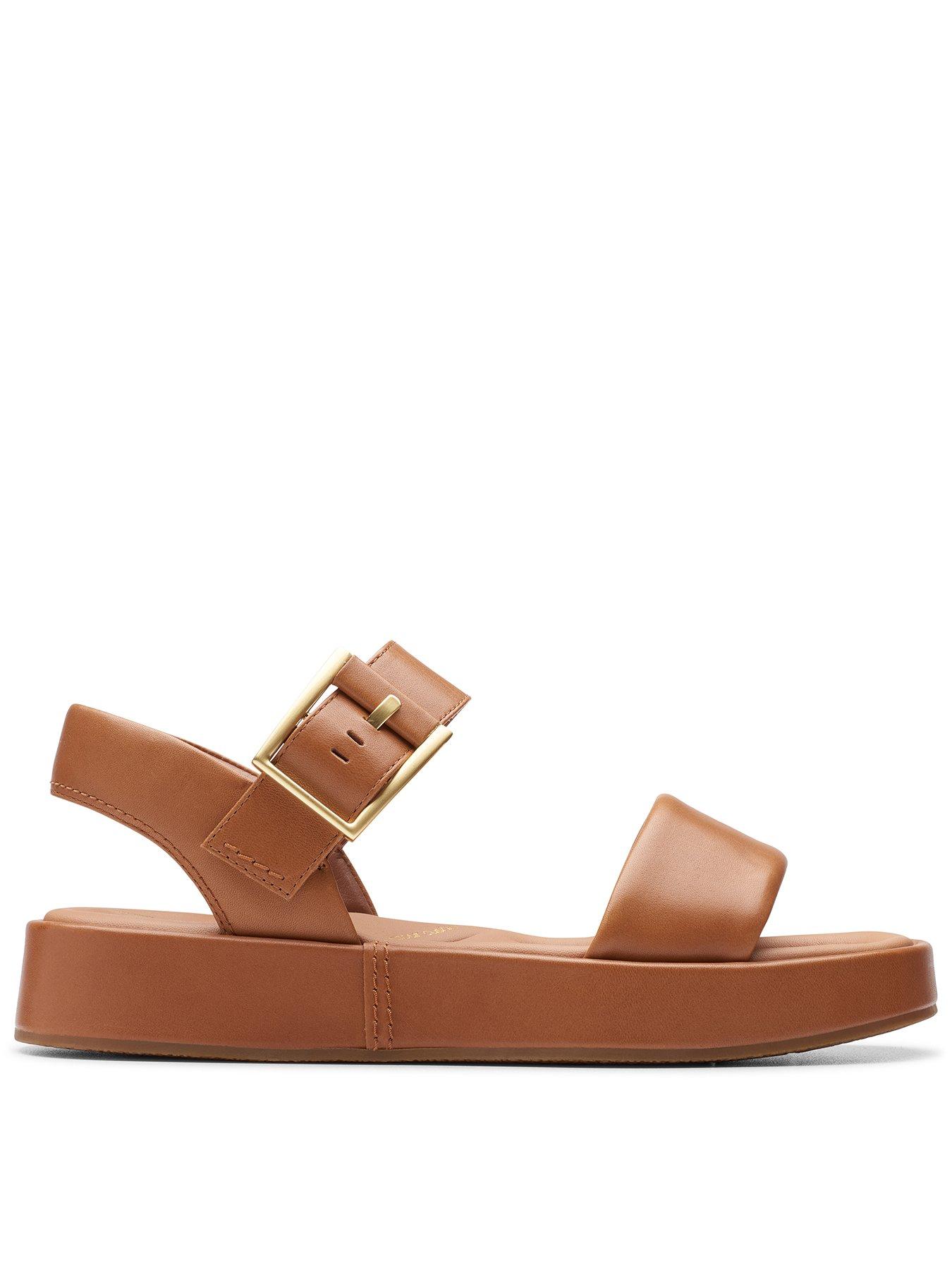 Tan store clarks sandals