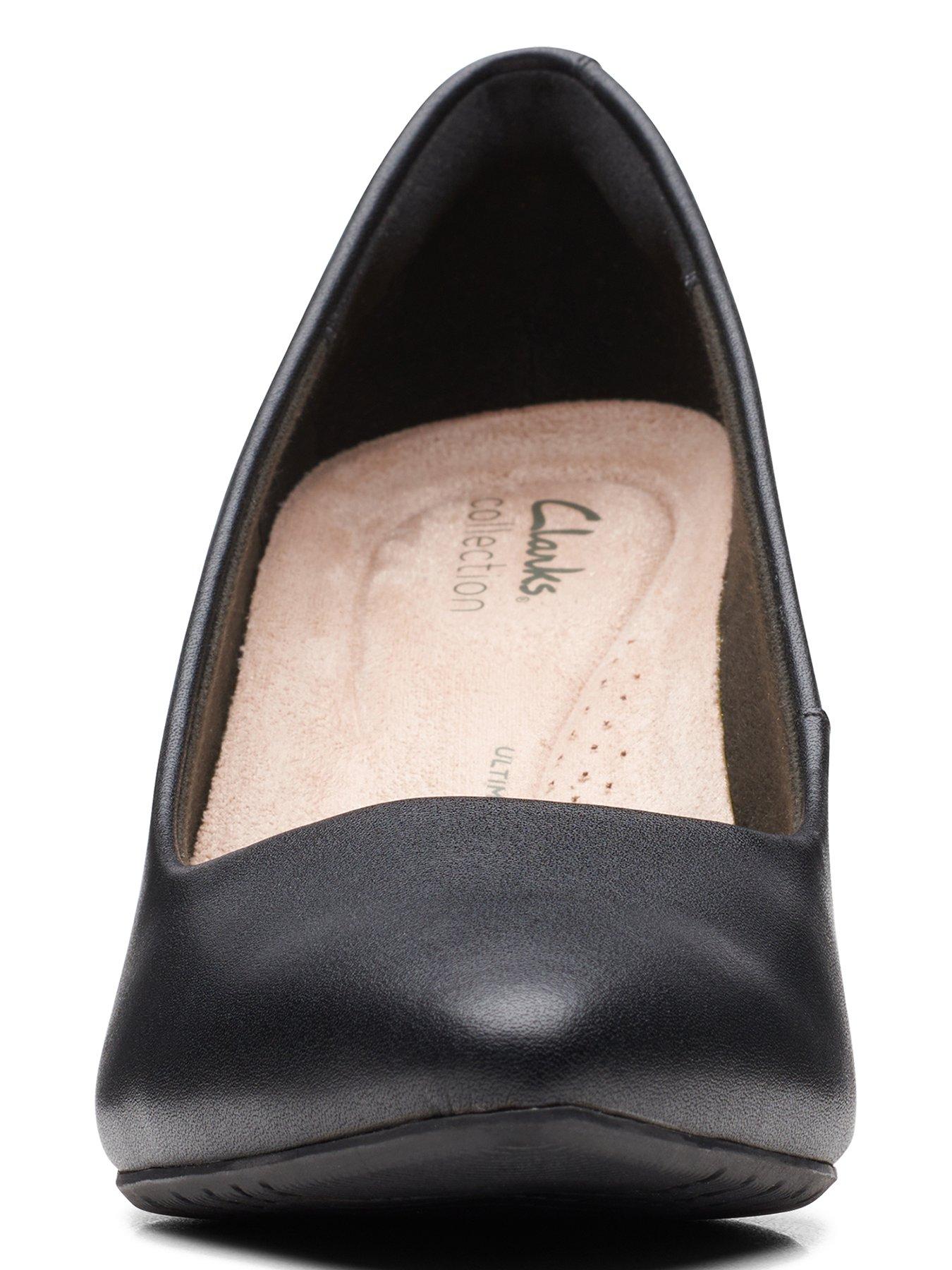 Clarks mid hot sale heel shoes