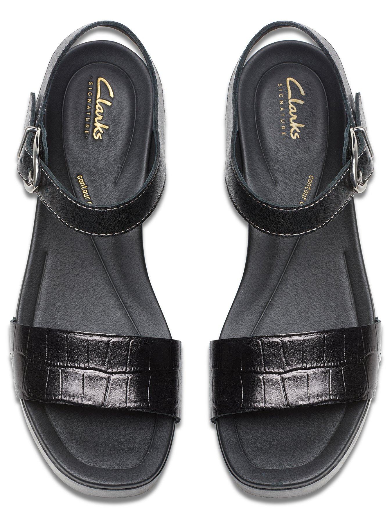 Sivanne Bay Platform Mid Heel Sandals Black