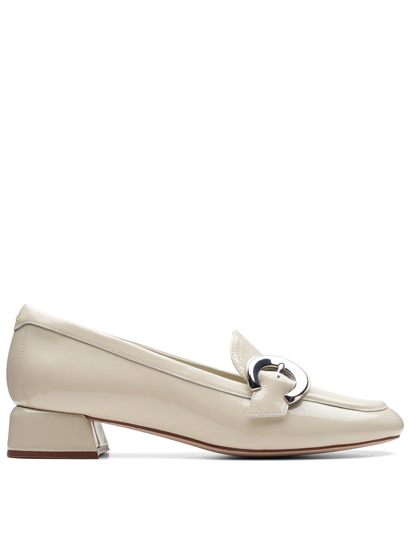 Clarks heeled hot sale loafers