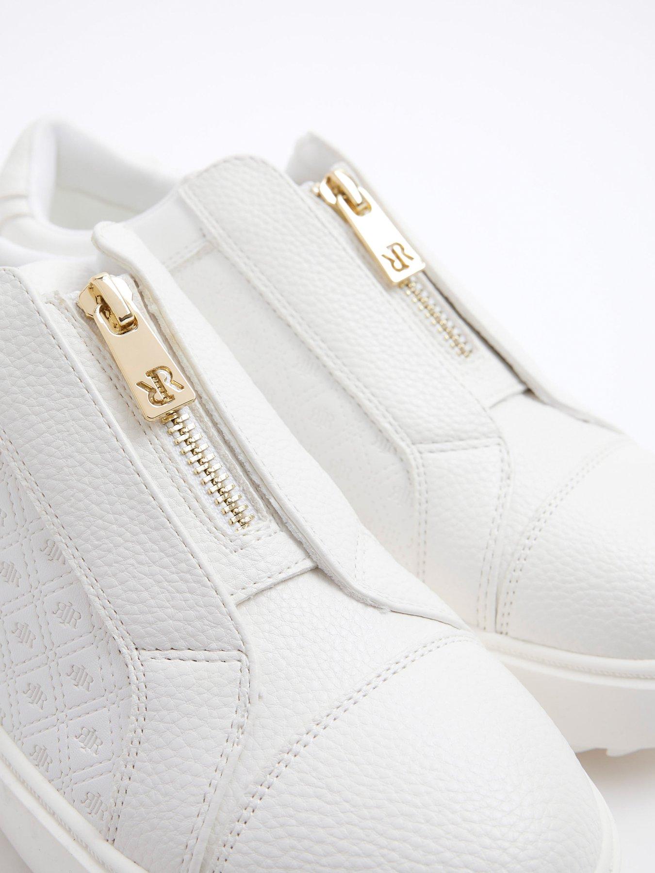 River Island Wide Fit Slip On Plimsole White Very