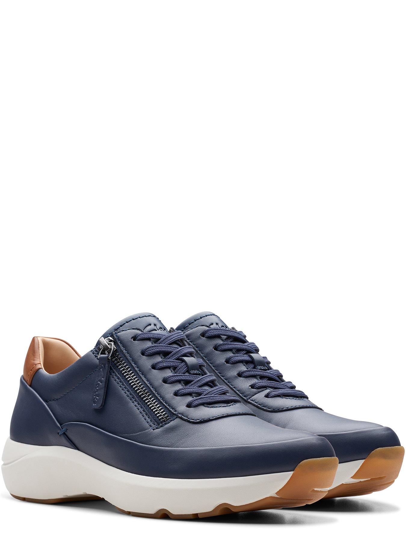 Clarks wide fitting outlet trainers