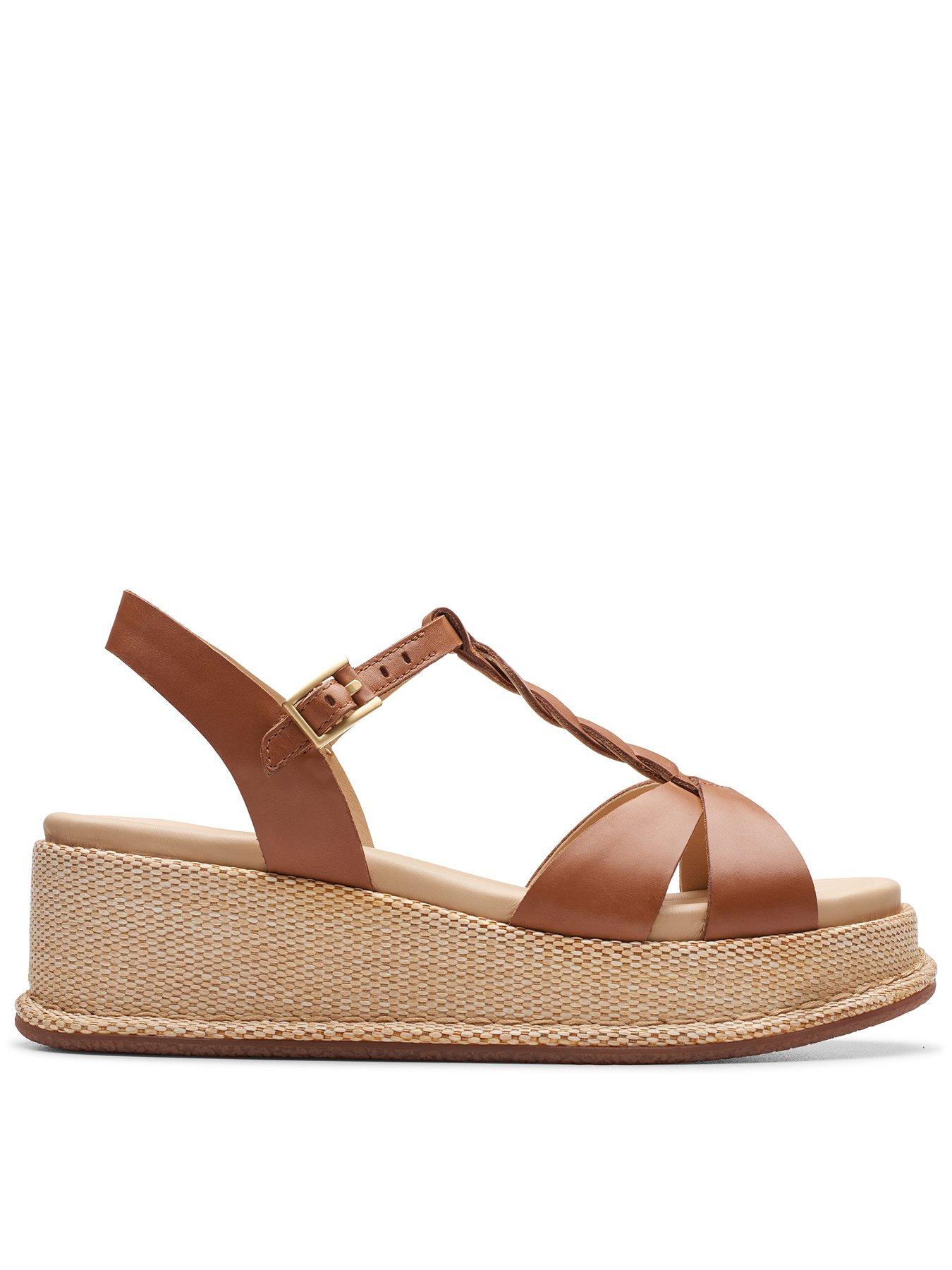 clarks-kimmei-twist-metallic-leather-wedged-sandals-tan