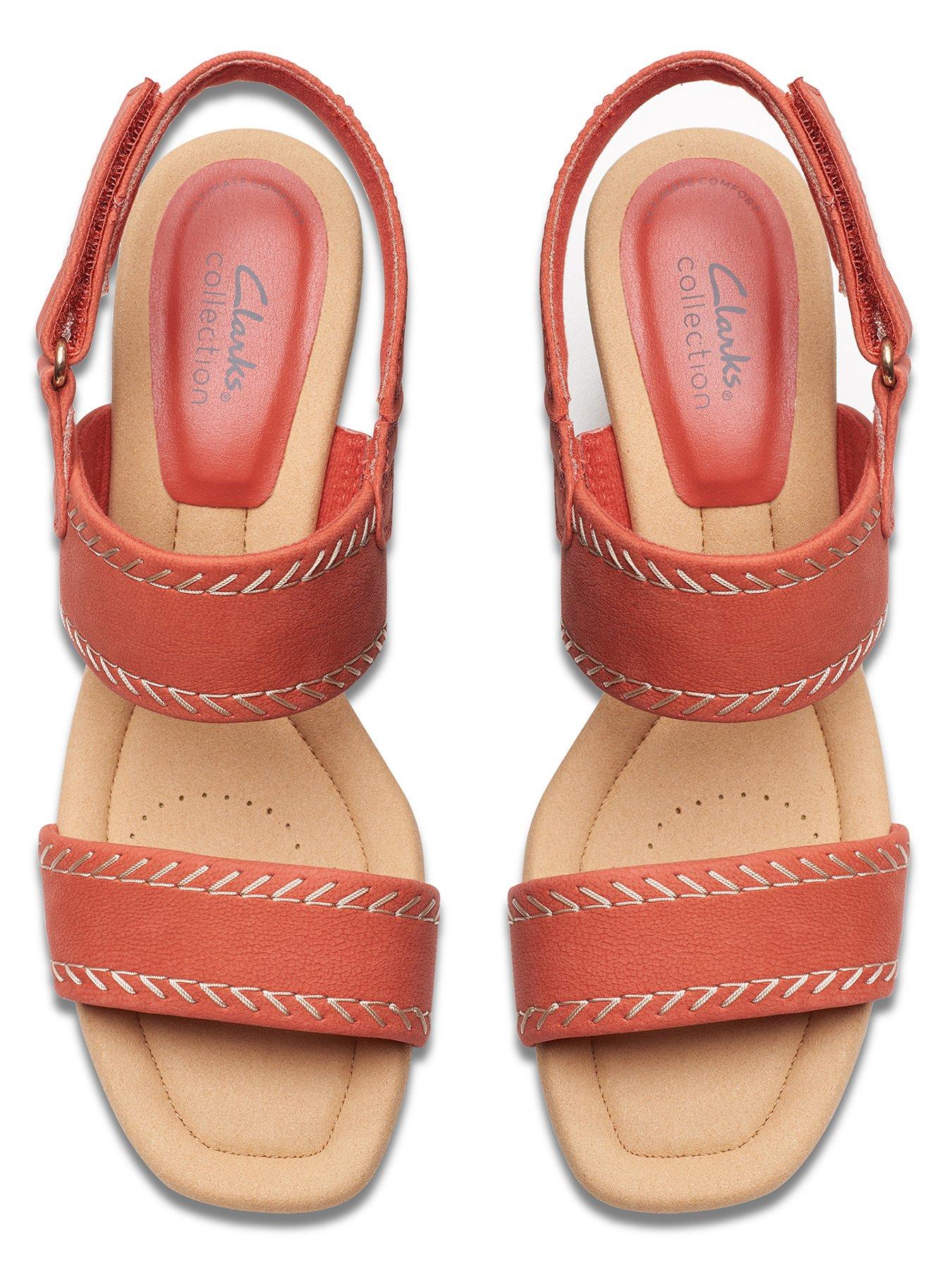 Kyarra Rose Nubuck Wedged Heel Sandals Blush
