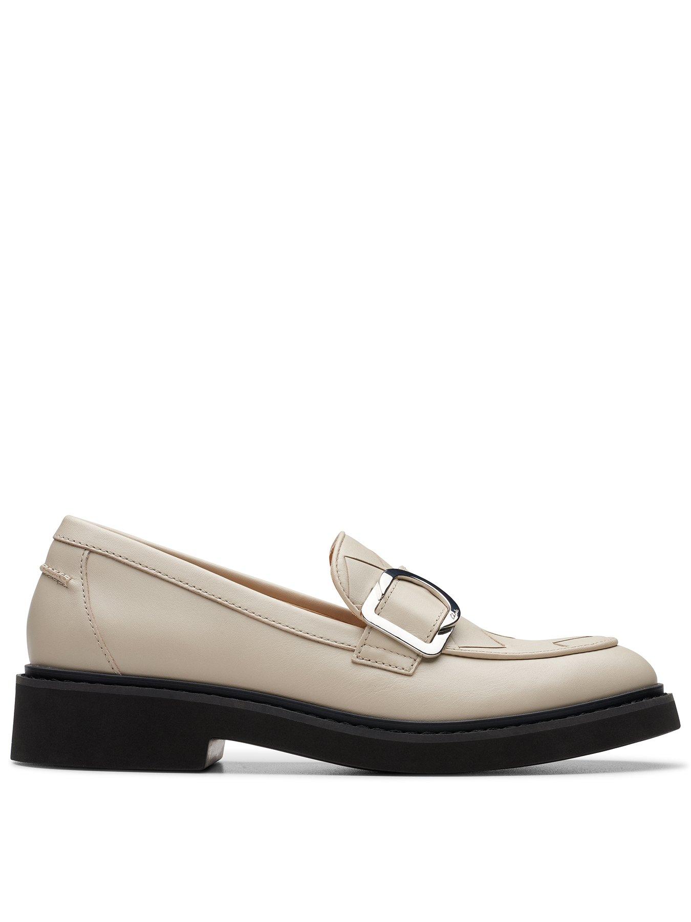 Clarks white clearance loafers