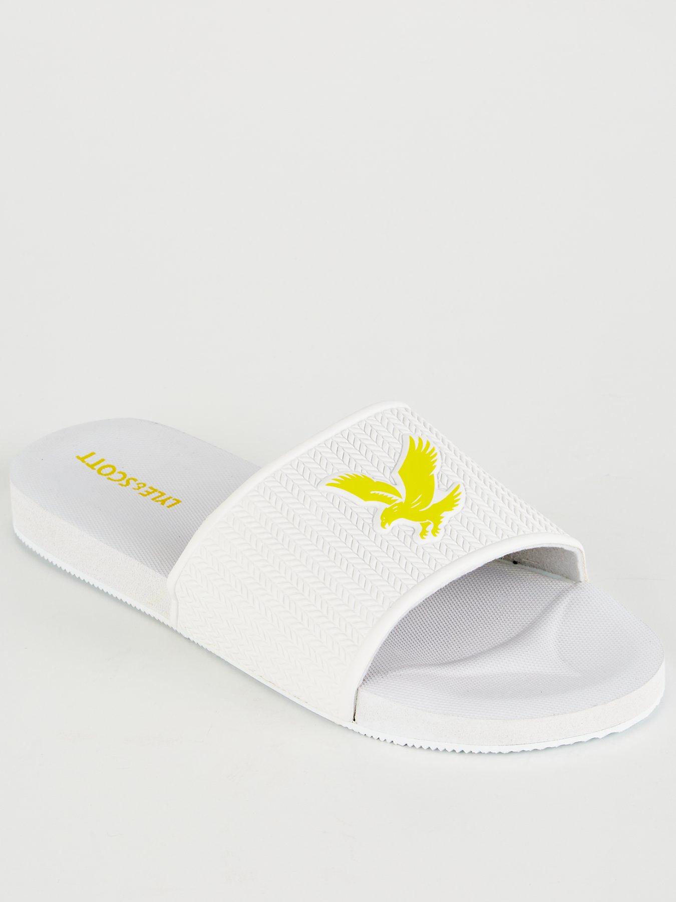 lyle & scott easy logo sliders - white