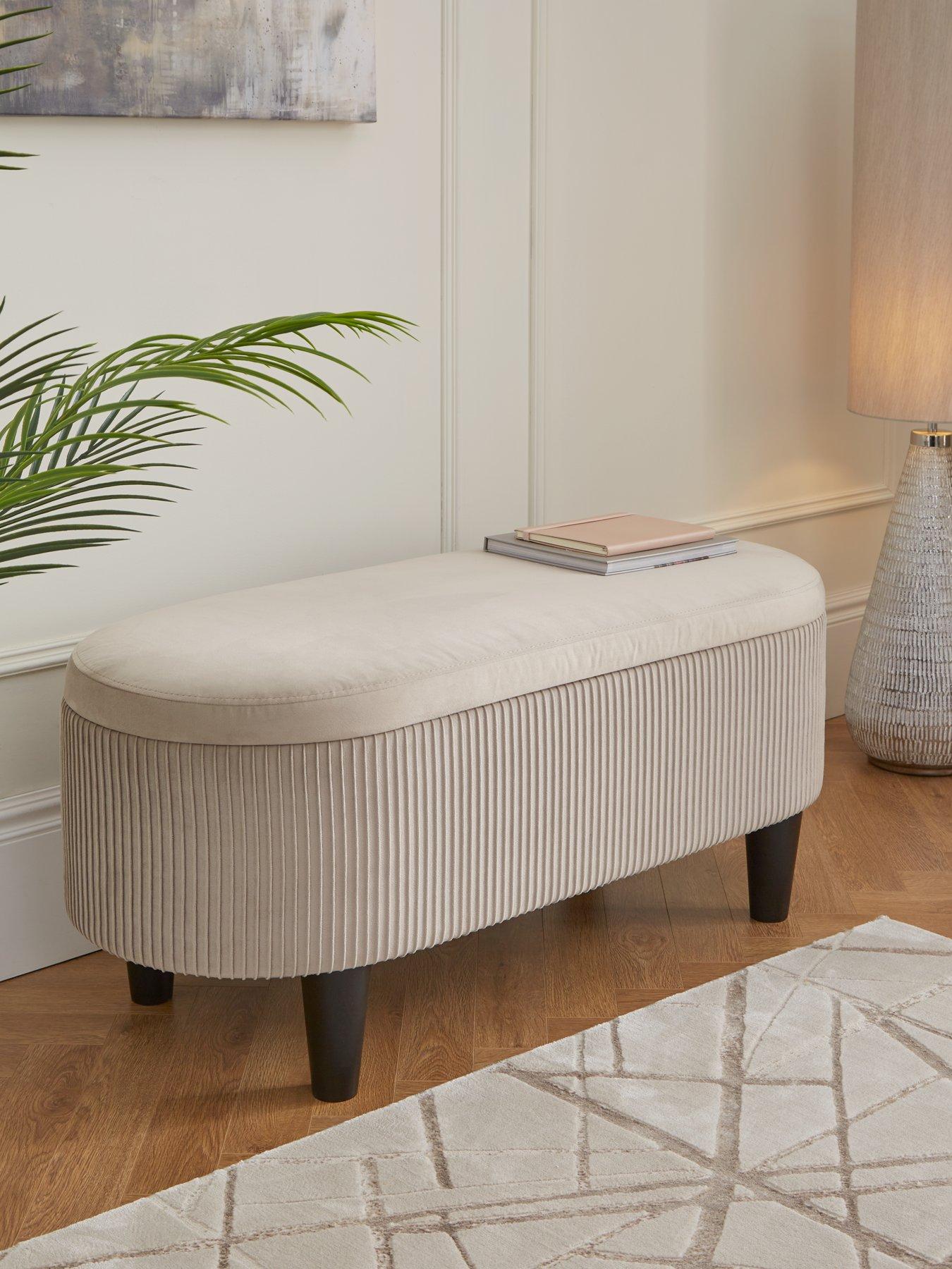 undefined Serenity Pleated Ottoman