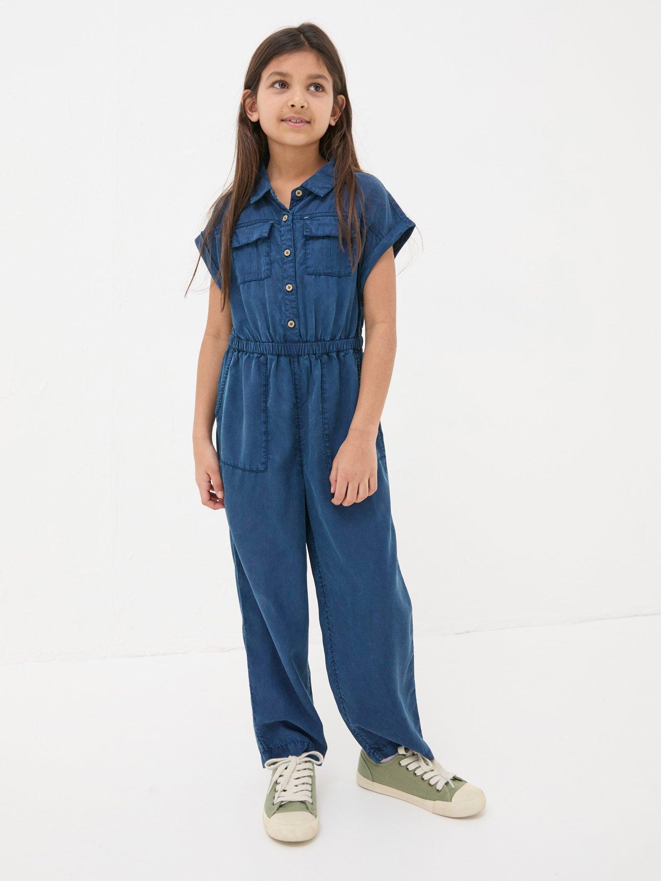 Girl store in jumpsuit