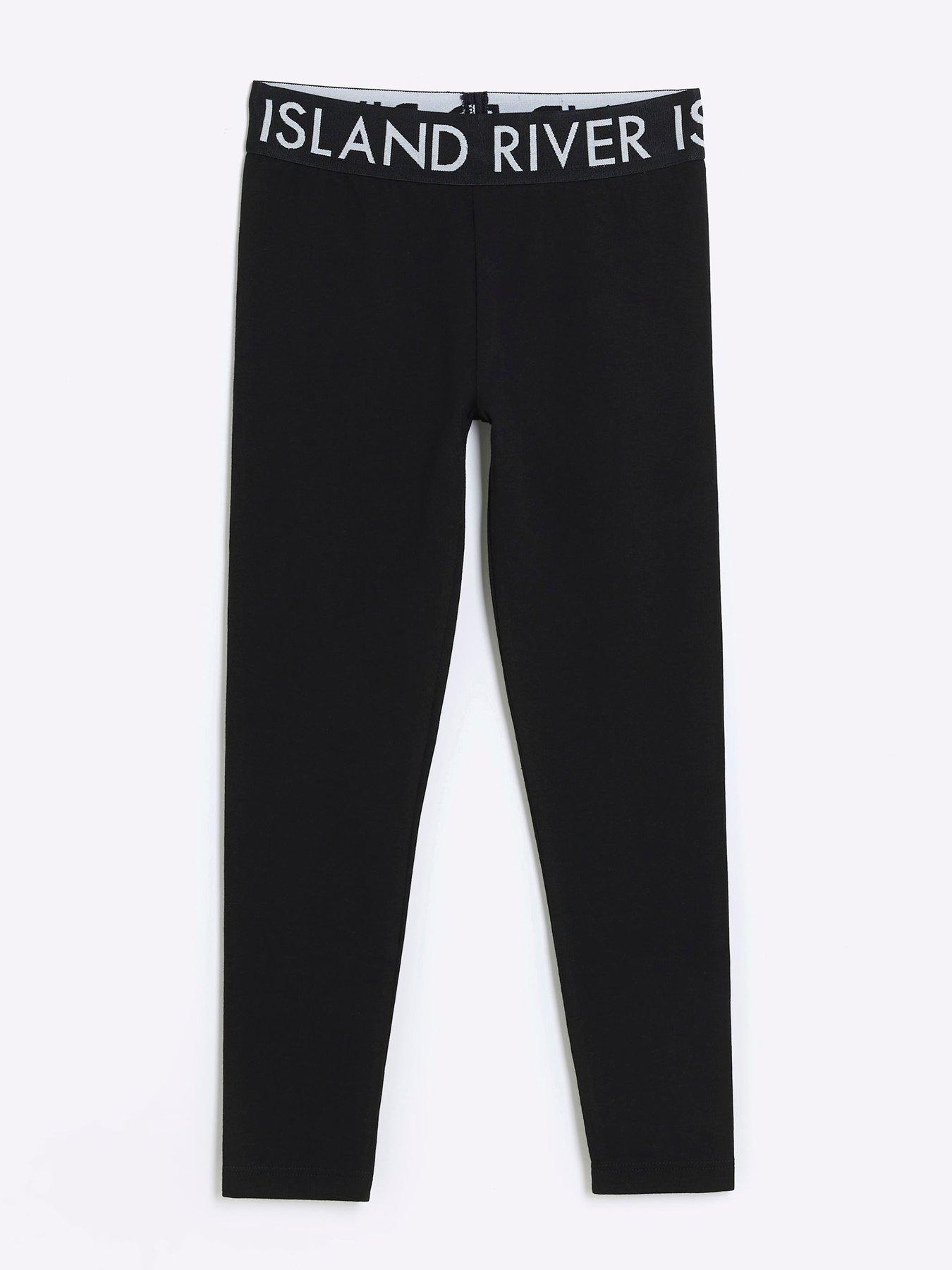 River Island Older Girl Waistband Leggings - Black