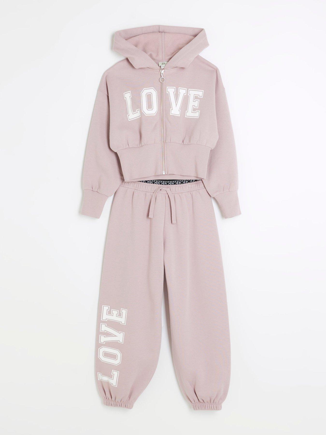 Pink hoodie hot sale river island