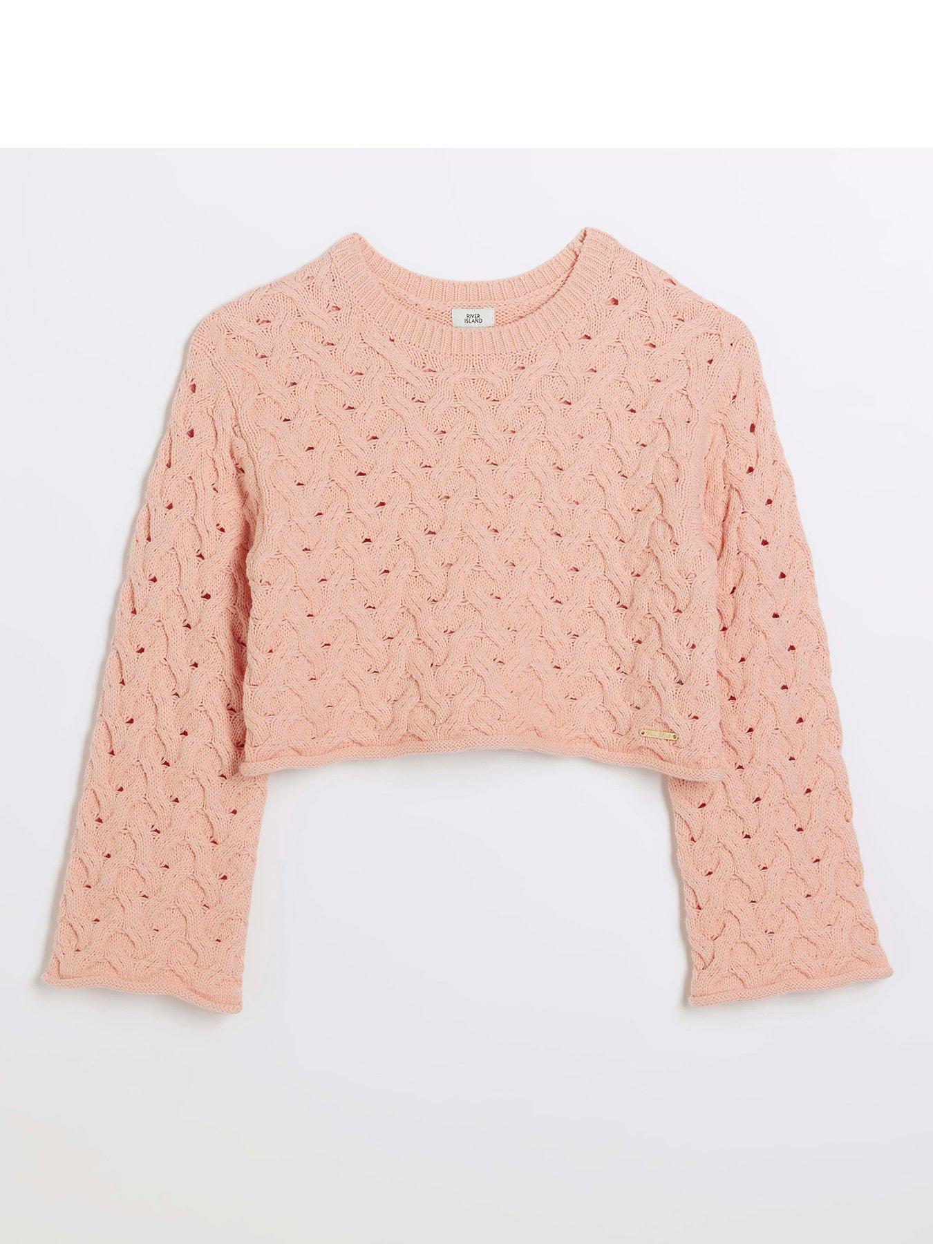 River Island Girls Textured Jumper - Orange