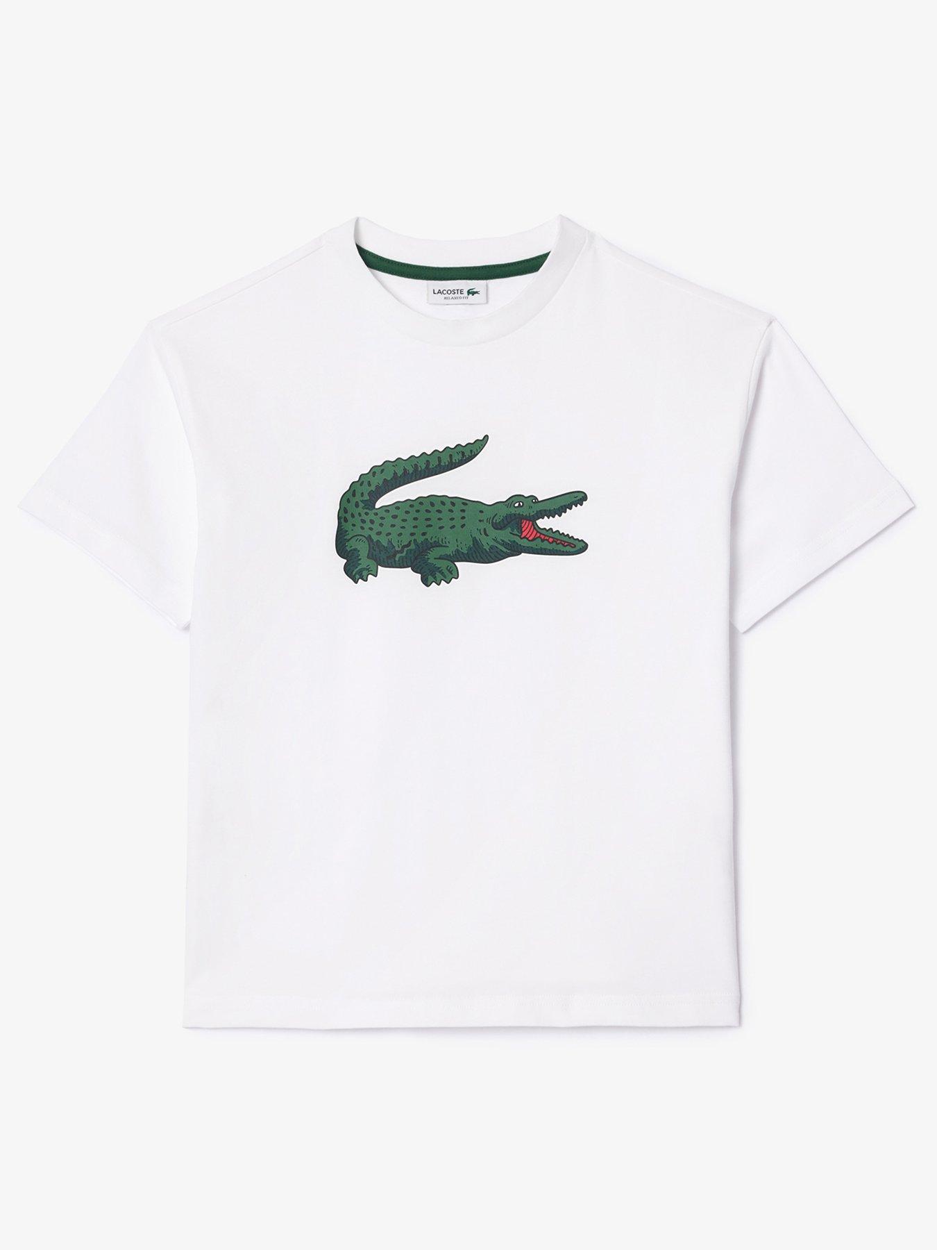 boys white lacoste tshirt