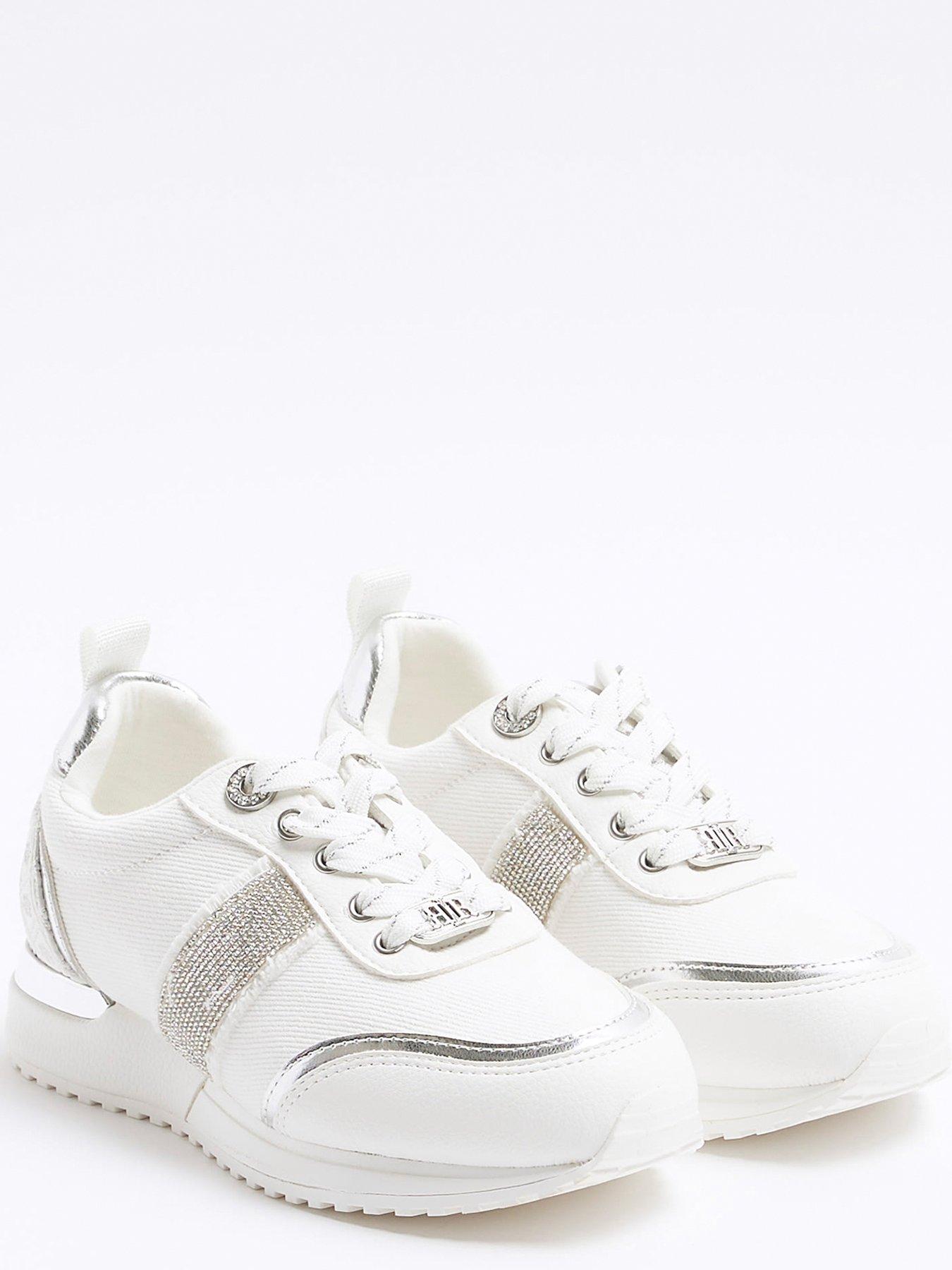 River island white on sale trainers