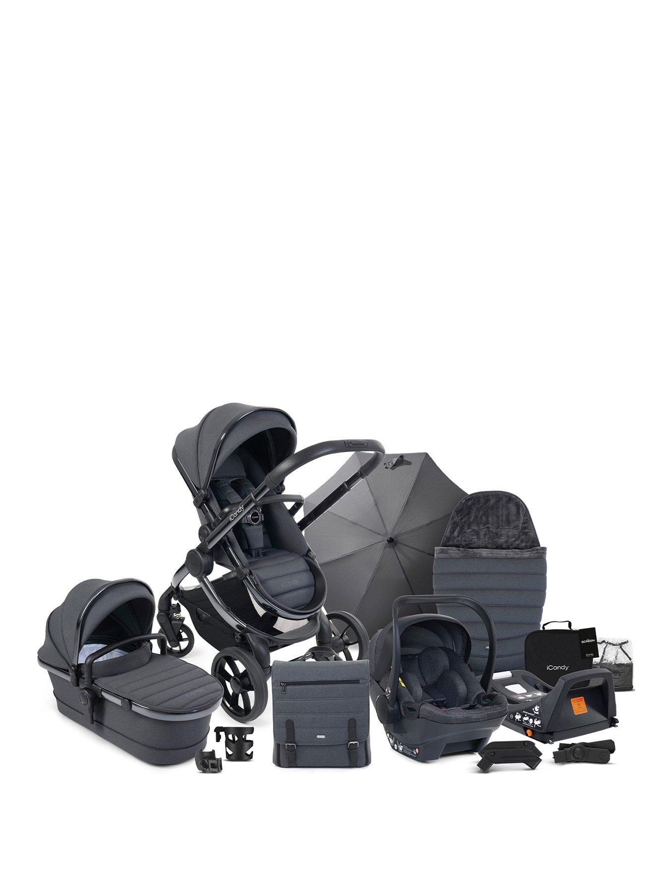 Icandy Peach7 Travel System Dark Grey Phantom /Grey