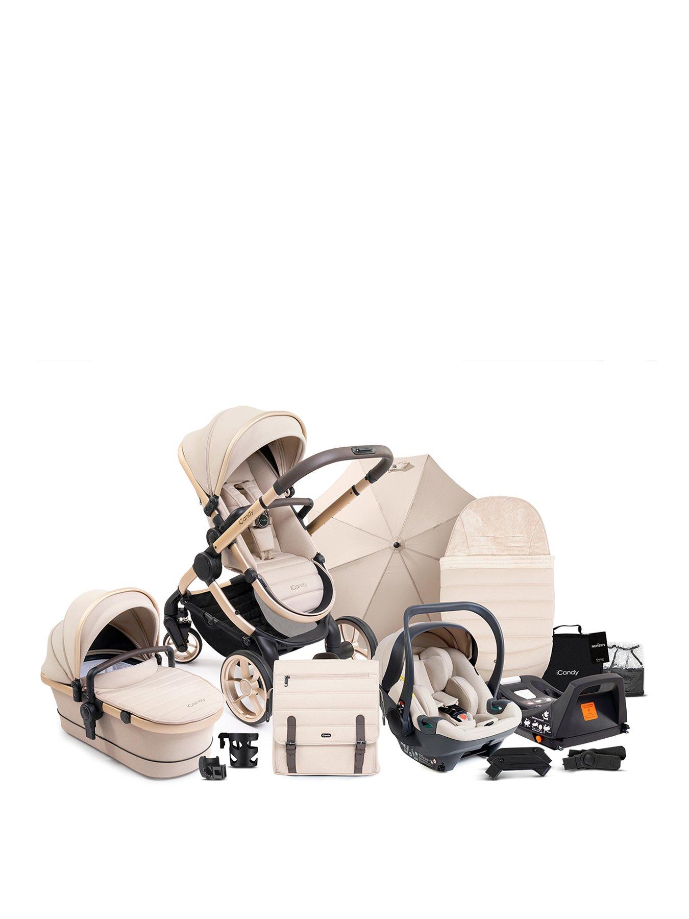 iCandy Peach 7 Editions Travel System with Cocoon 360 Car Seat - Biscotti