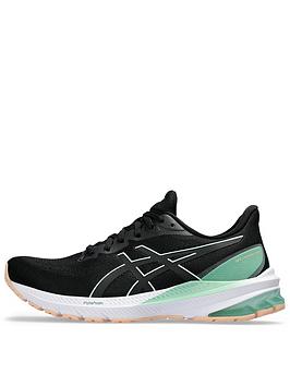 asics women's gt-2000™ 12 stability trainers - black/green