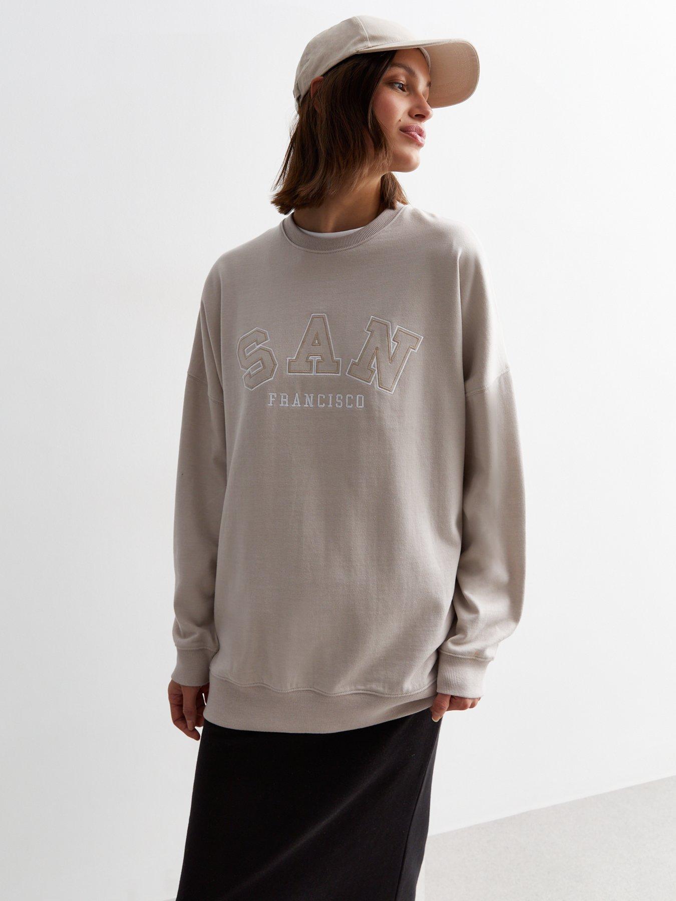 New Look Dark Grey Brooklyn Logo Sweatshirt