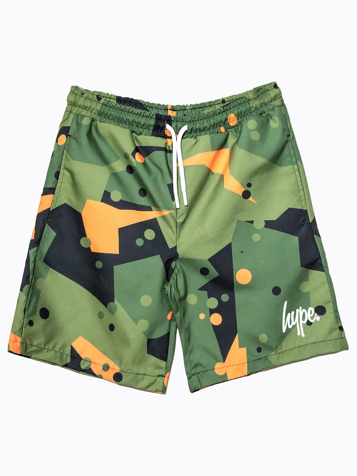 Boys Multi Geo Camo Swim Shorts