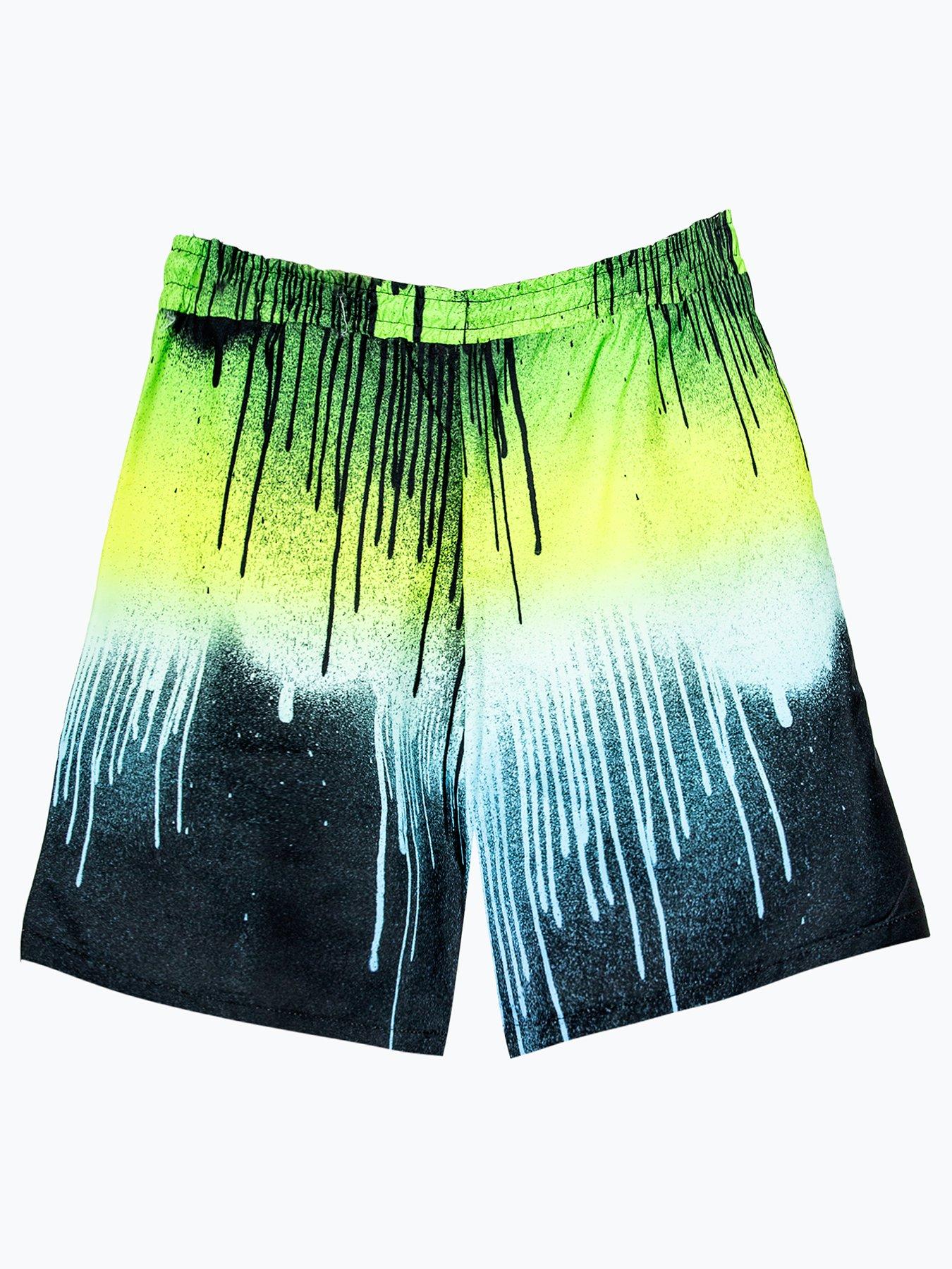 Hype Boys Multi Green Blue Drips Swim Shorts Very