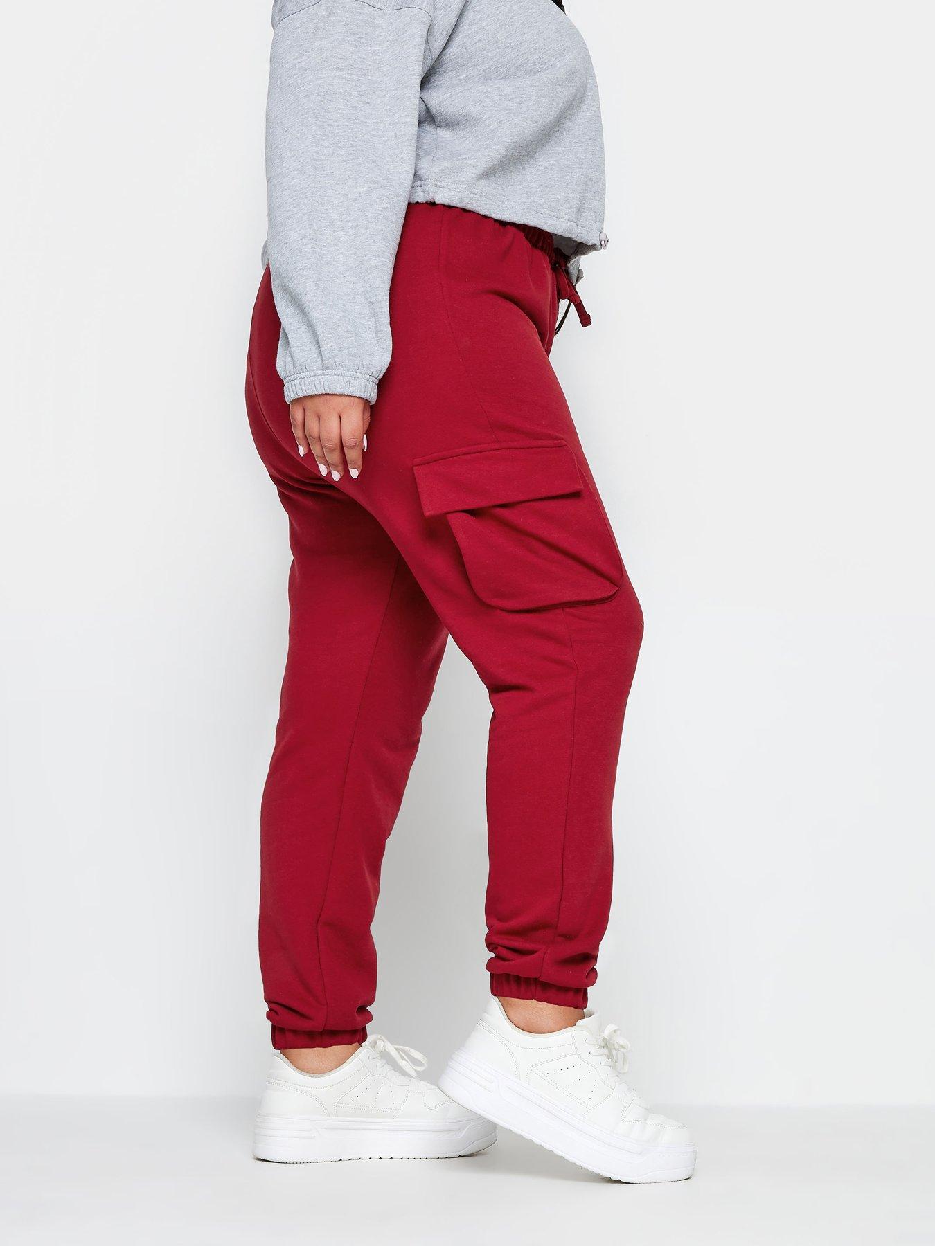 Red 2024 cargo sweatpants