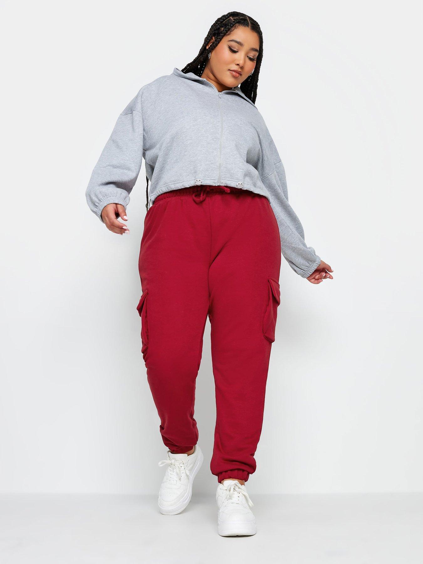 Red sales cargo joggers