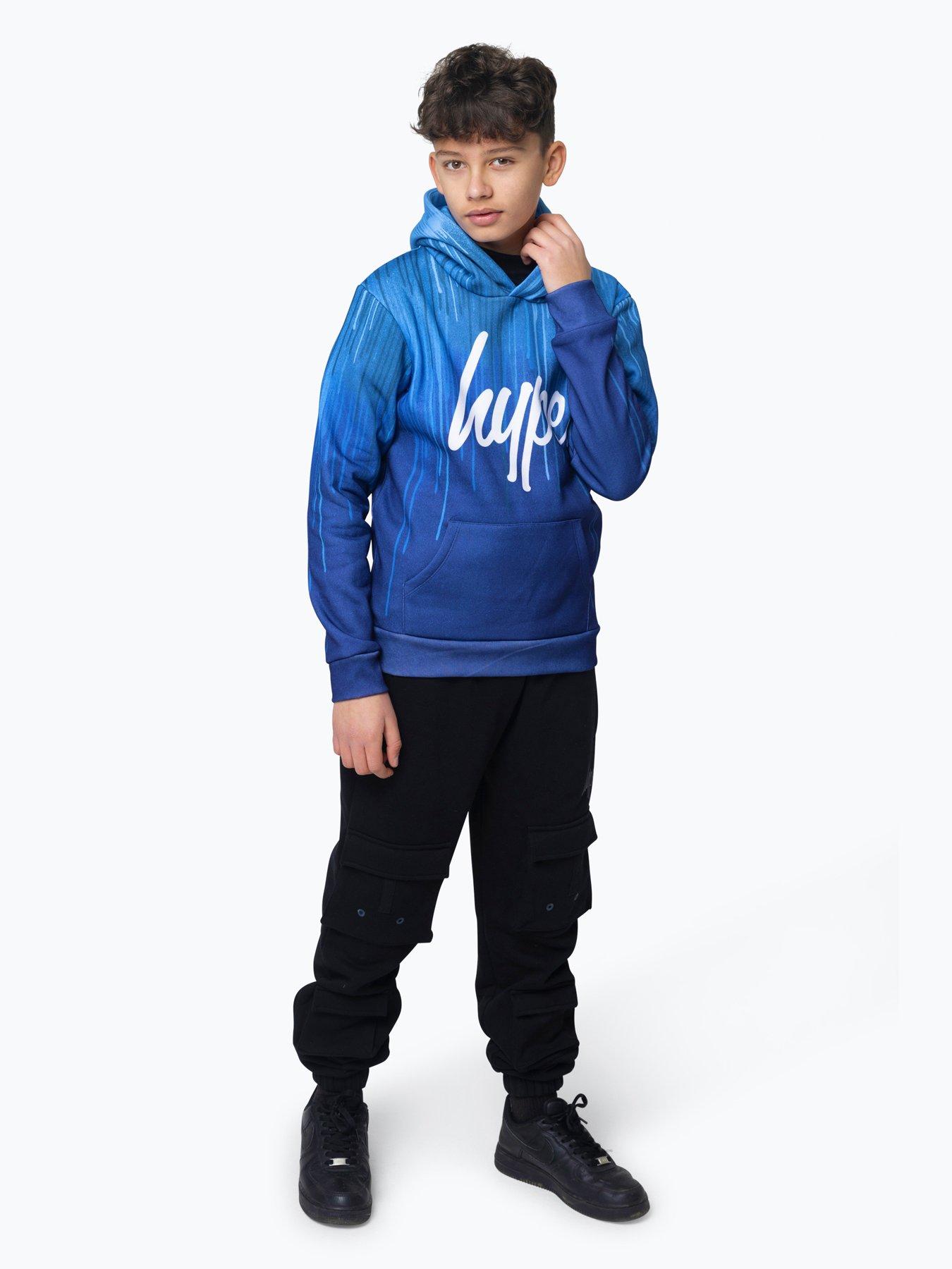 Hype Blue Drip Kids Pullover Hoodie