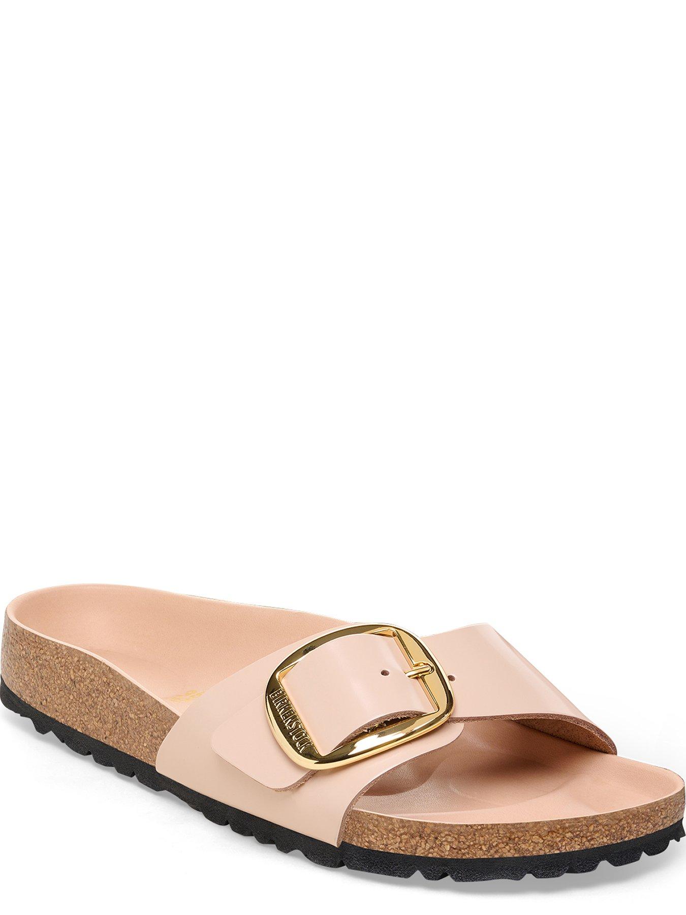 Madrid Big Buckle Hex Sandal New Beige