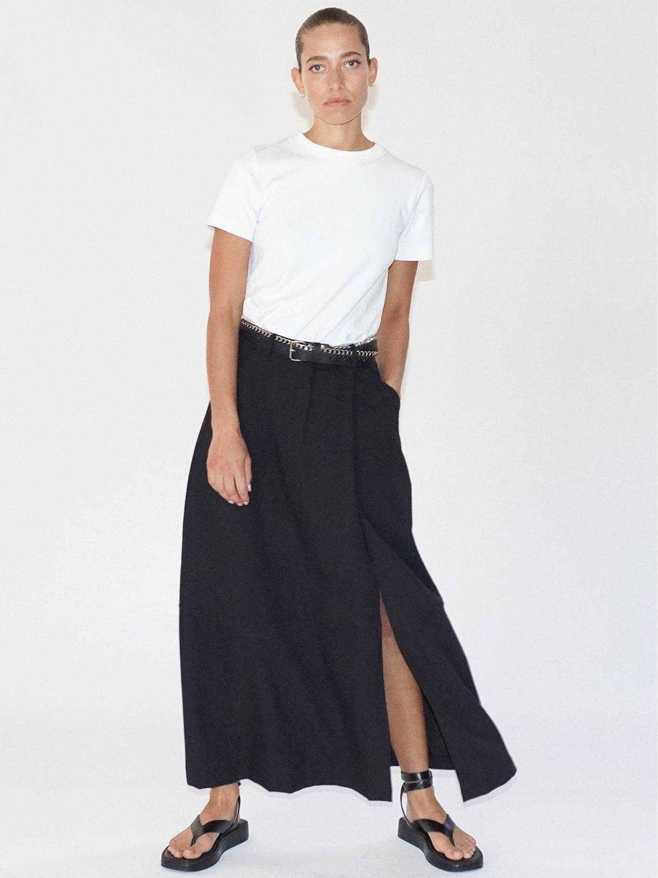 Image 5 of 6 of Religion Tailored maxi skirt with pockets and splits - Black