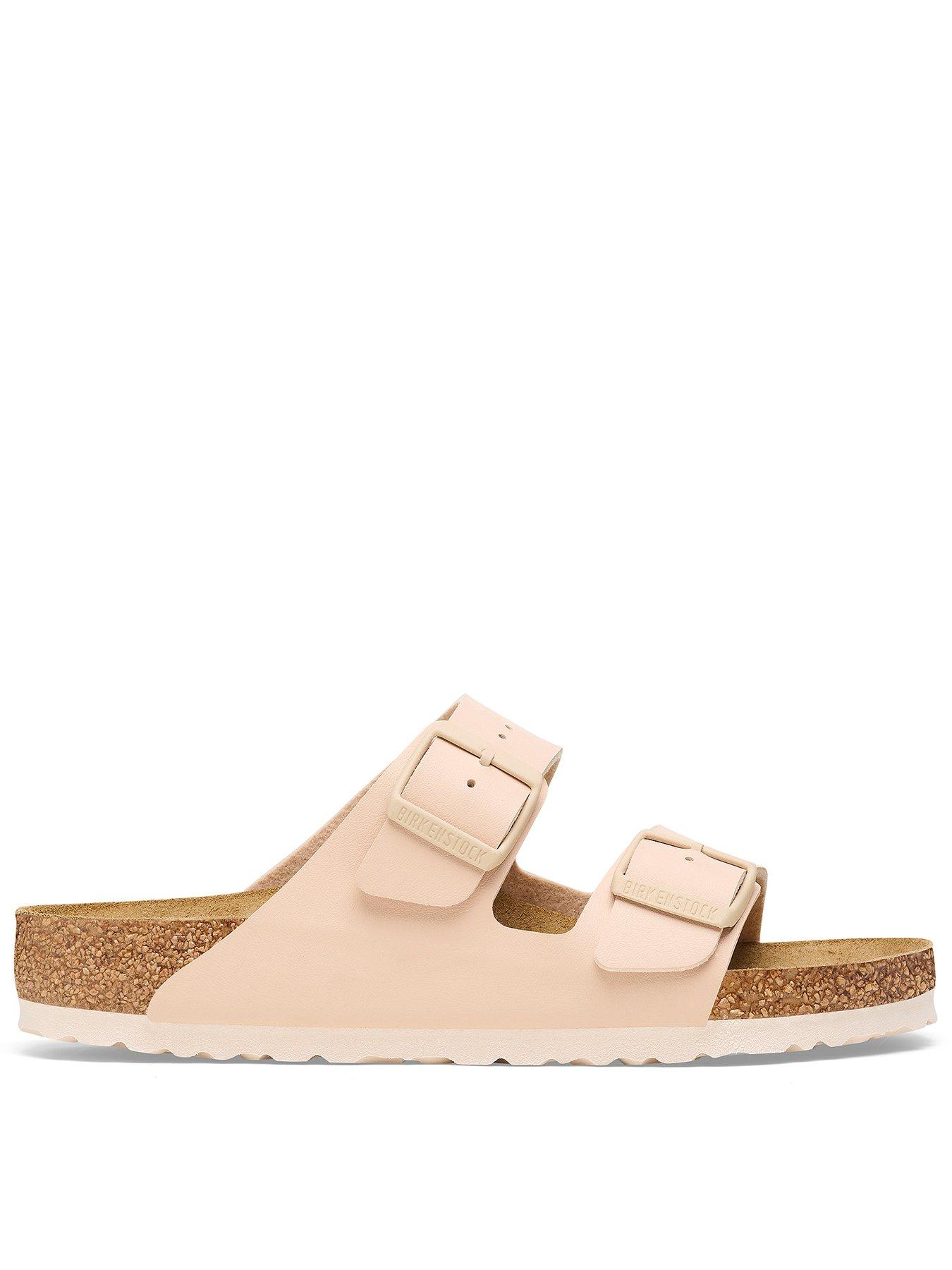 Birkenstock Two Strap Arizona Birko-Flor Sandals - New Beige | Very.co.uk