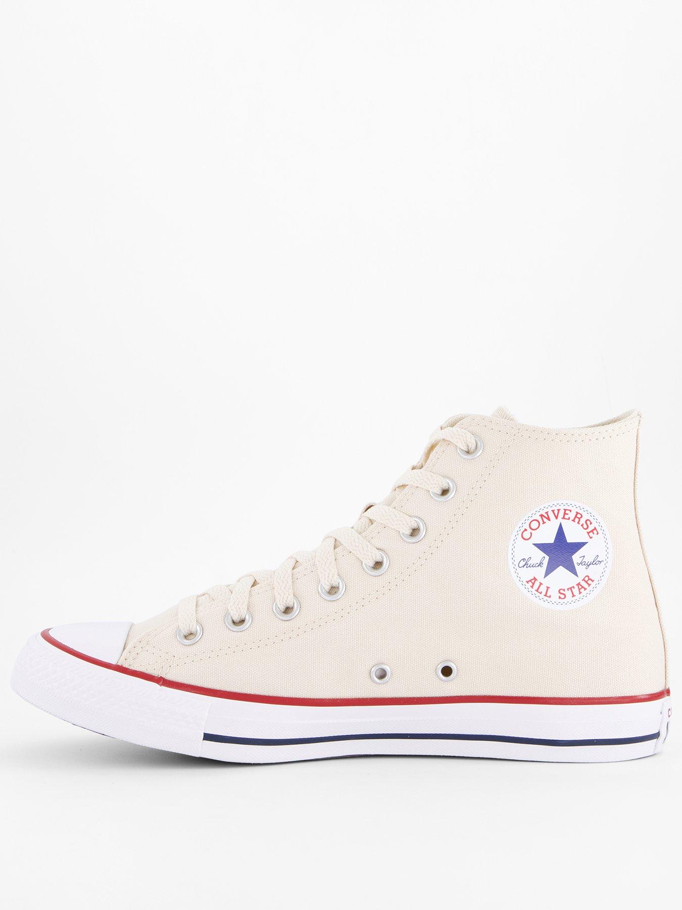 Converse Mens Hi Top Trainers - Off White